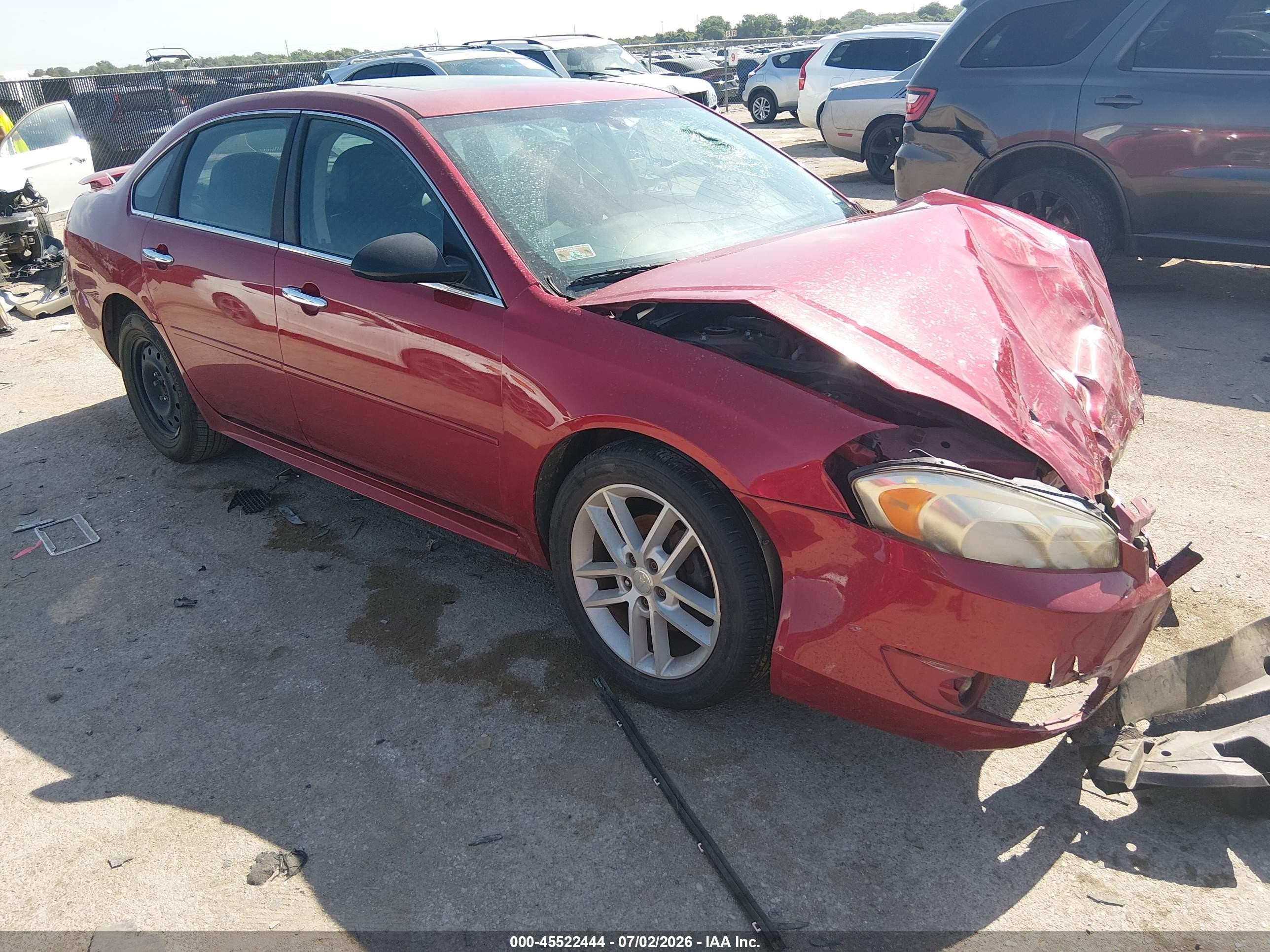 2013 Chevrolet Impala Ltz Red vin: 2G1WC5E35D1202241