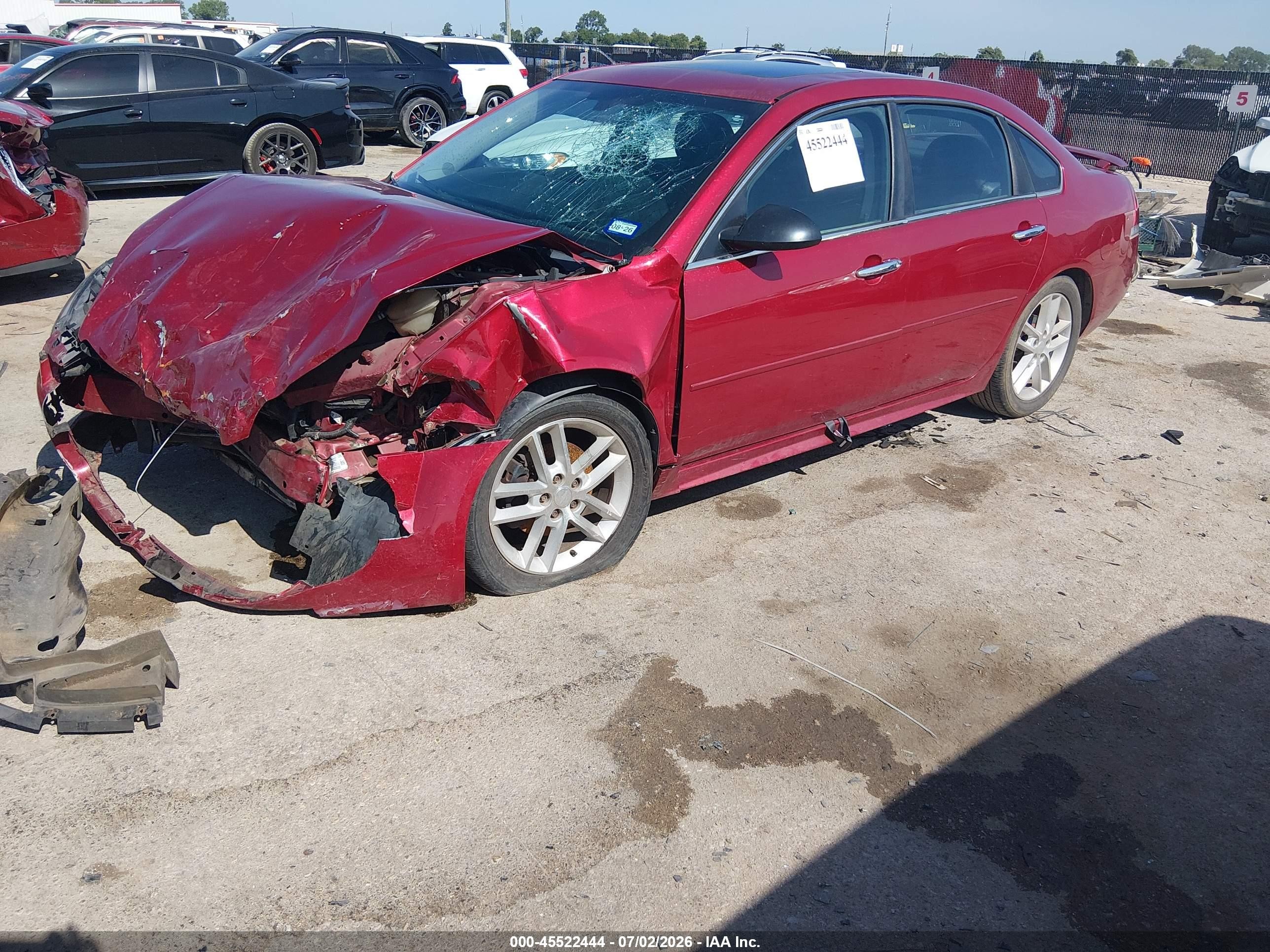 2013 Chevrolet Impala Ltz Red vin: 2G1WC5E35D1202241