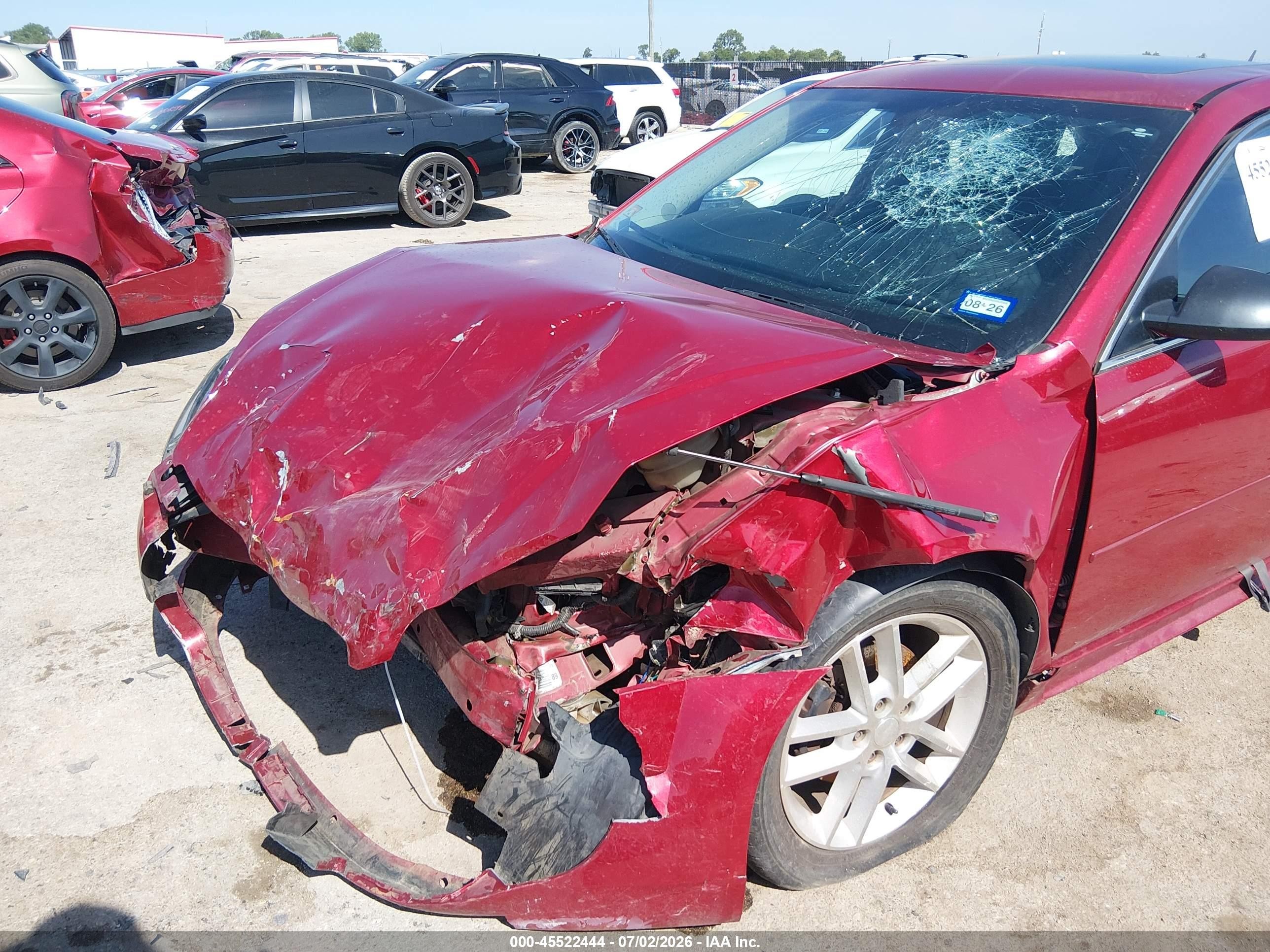 2013 Chevrolet Impala Ltz Red vin: 2G1WC5E35D1202241