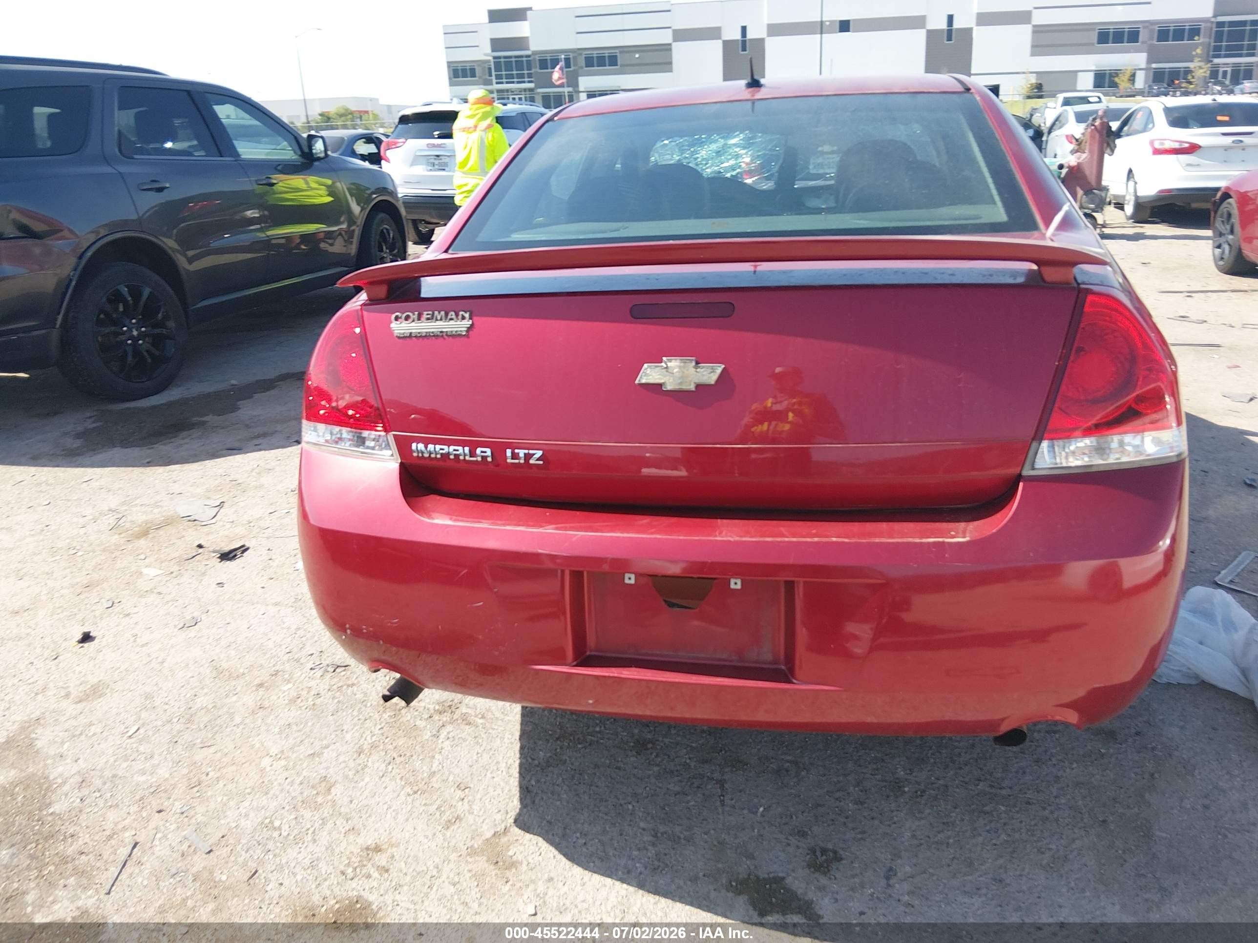 2013 Chevrolet Impala Ltz Red vin: 2G1WC5E35D1202241