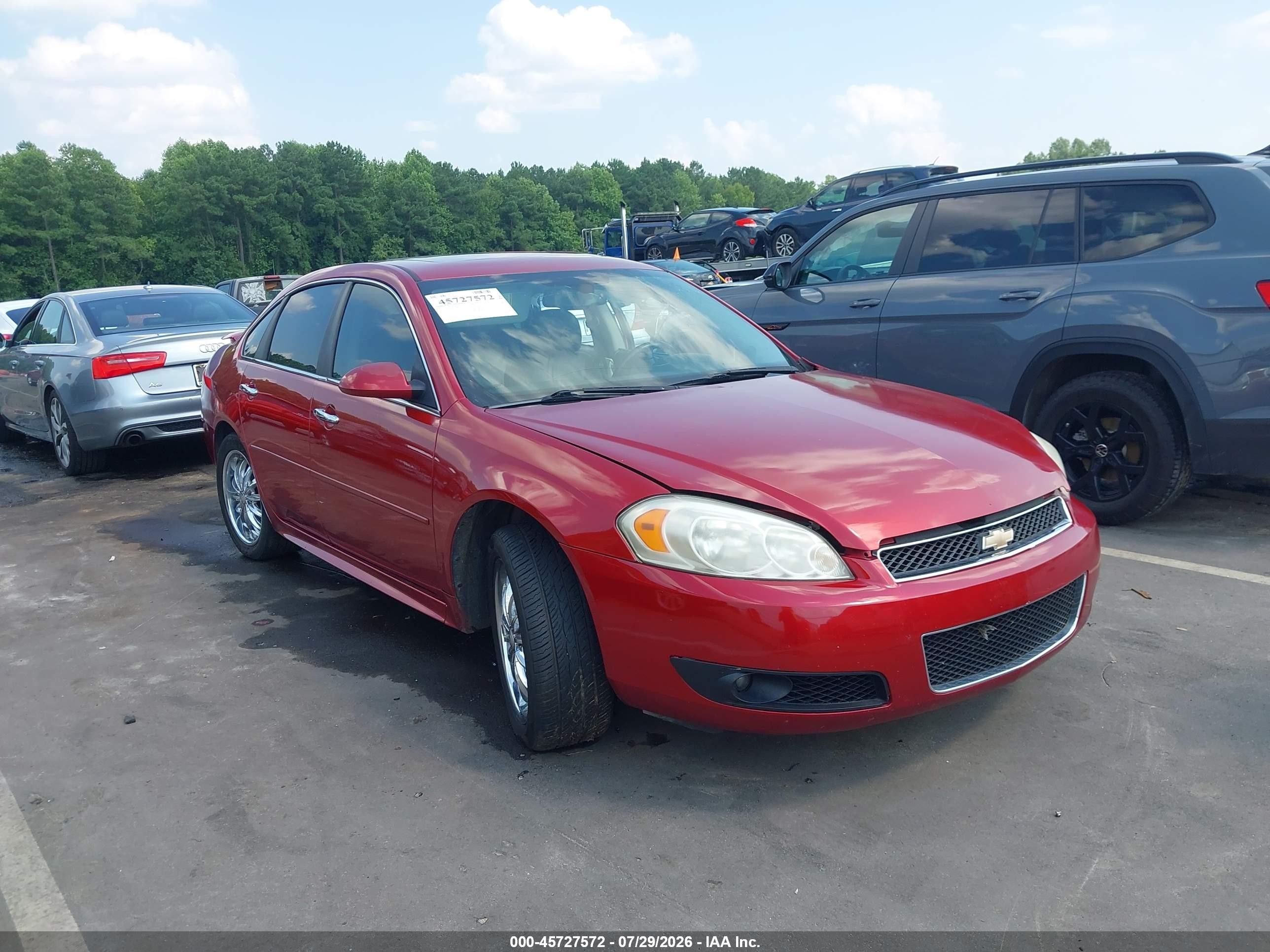2013 Chevrolet Impala Ltz Red vin: 2G1WC5E35D1258485