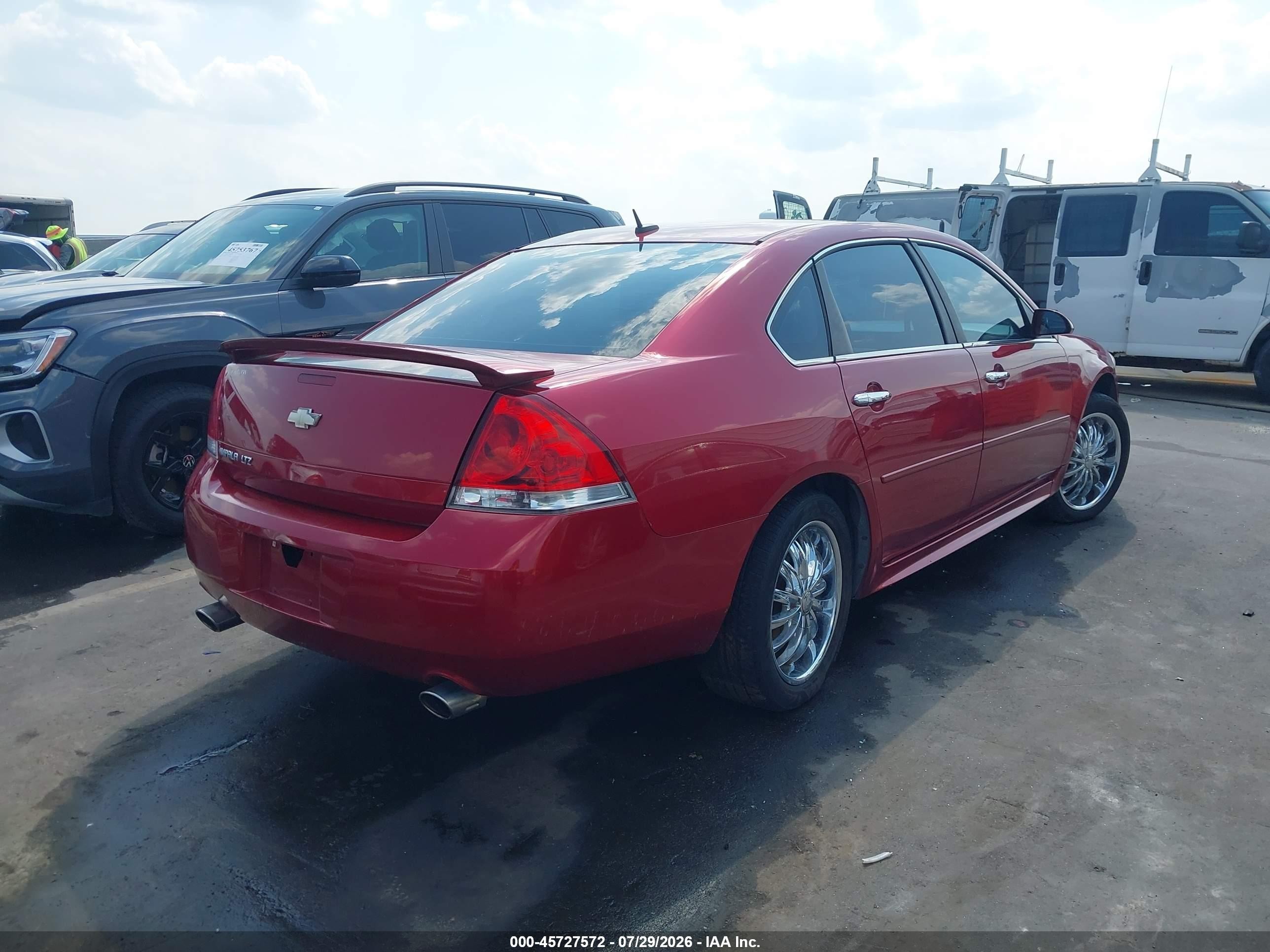 2013 Chevrolet Impala Ltz Red vin: 2G1WC5E35D1258485
