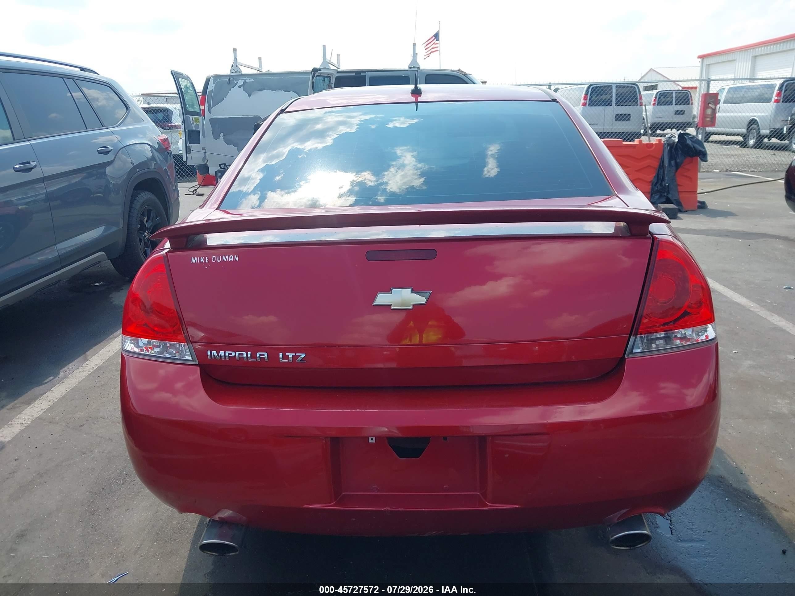 2013 Chevrolet Impala Ltz Red vin: 2G1WC5E35D1258485