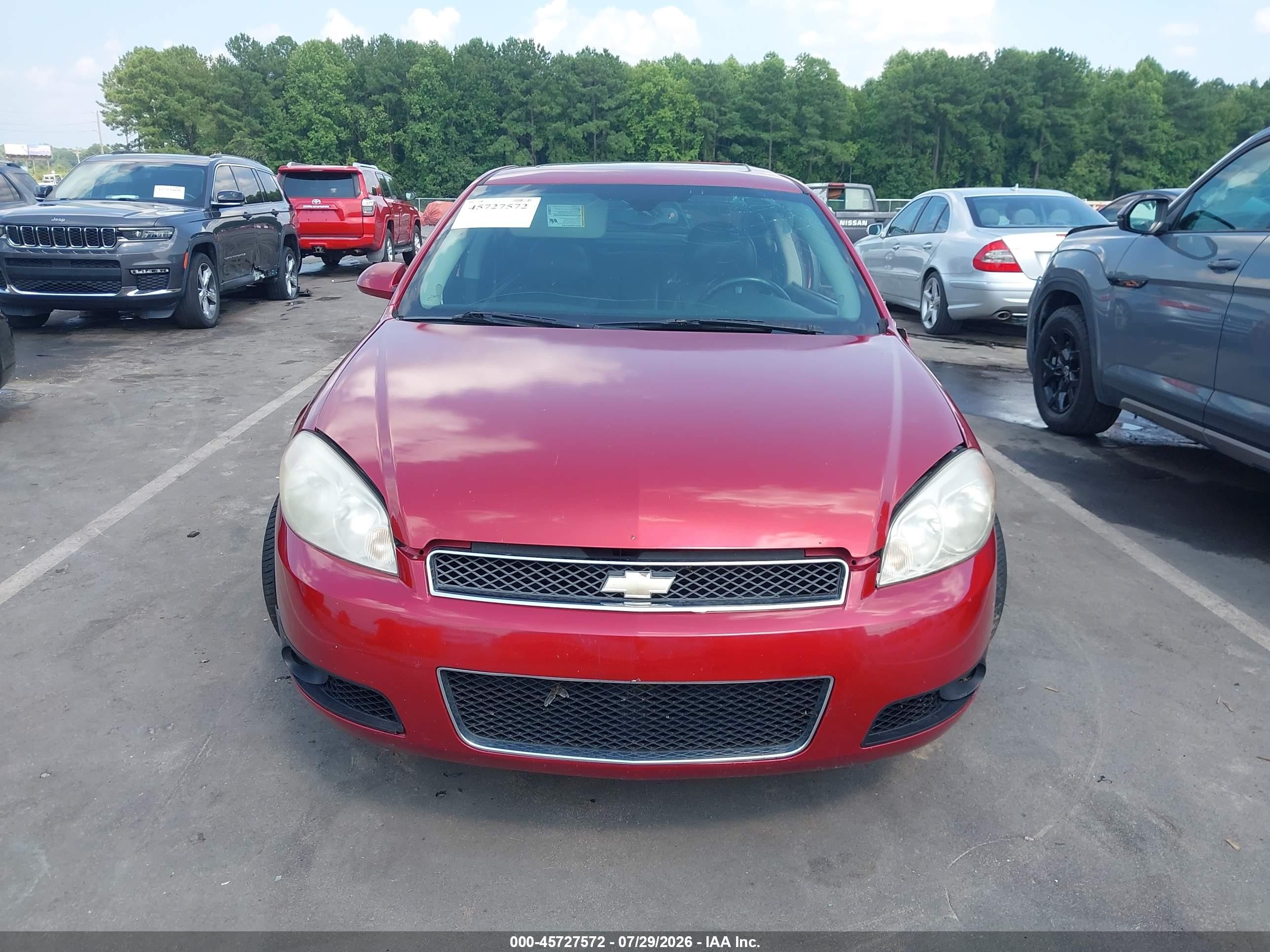 2013 Chevrolet Impala Ltz Red vin: 2G1WC5E35D1258485