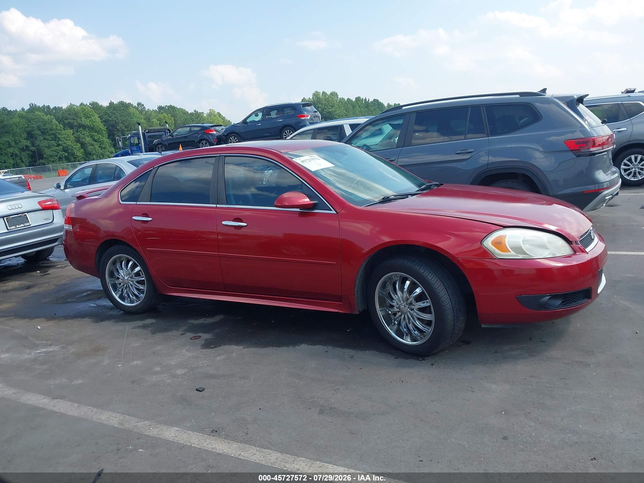 2013 Chevrolet Impala Ltz Red vin: 2G1WC5E35D1258485
