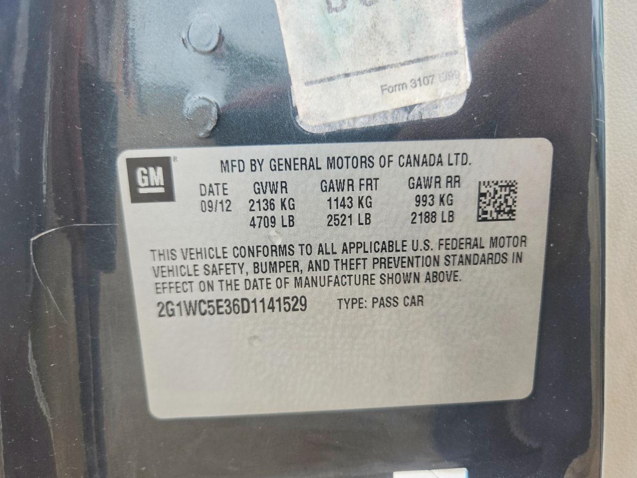 2013 Chevrolet Impala Ltz Charcoal vin: 2G1WC5E36D1141529