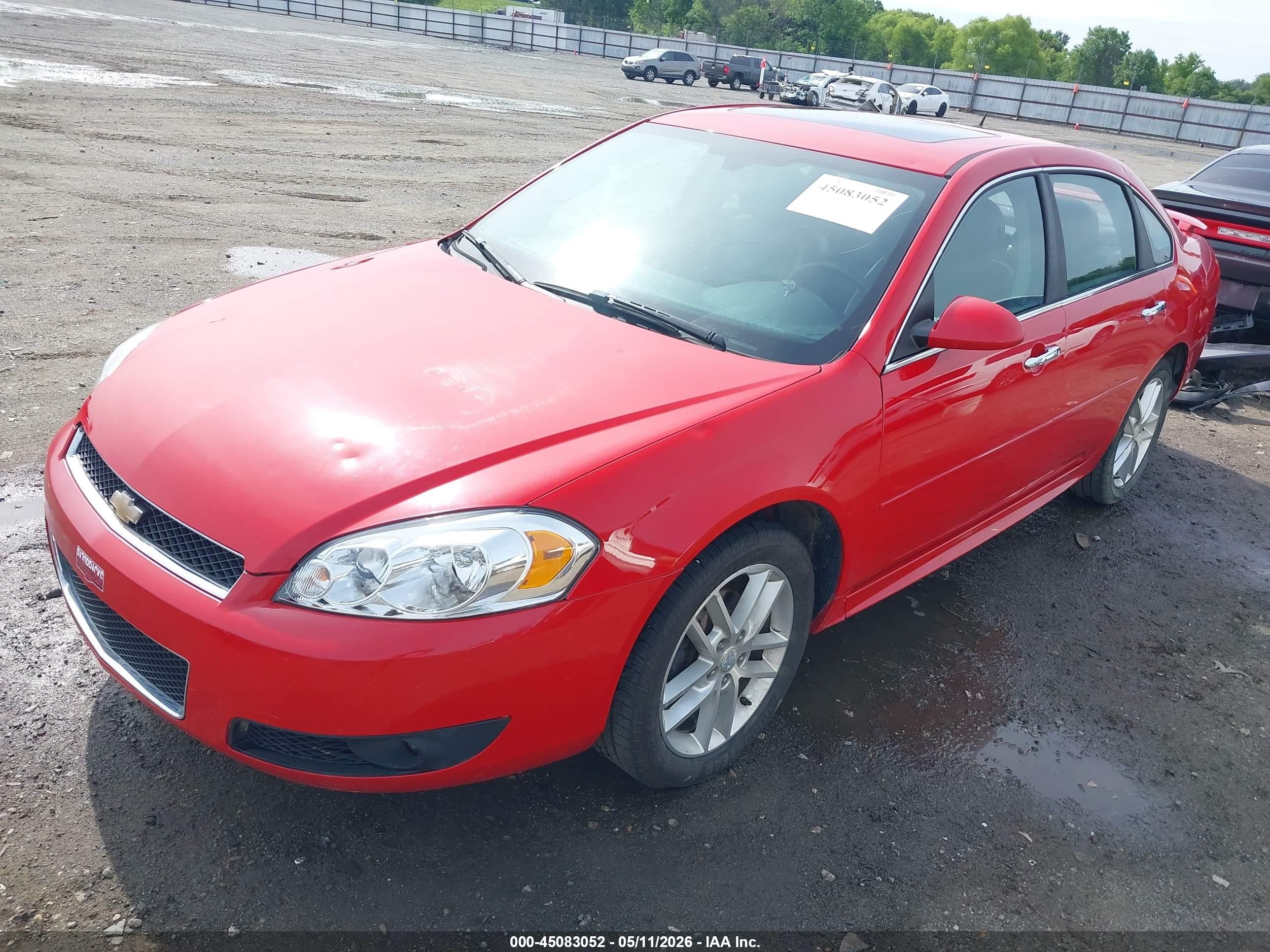 2013 Chevrolet Impala Ltz Red vin: 2G1WC5E36D1185028