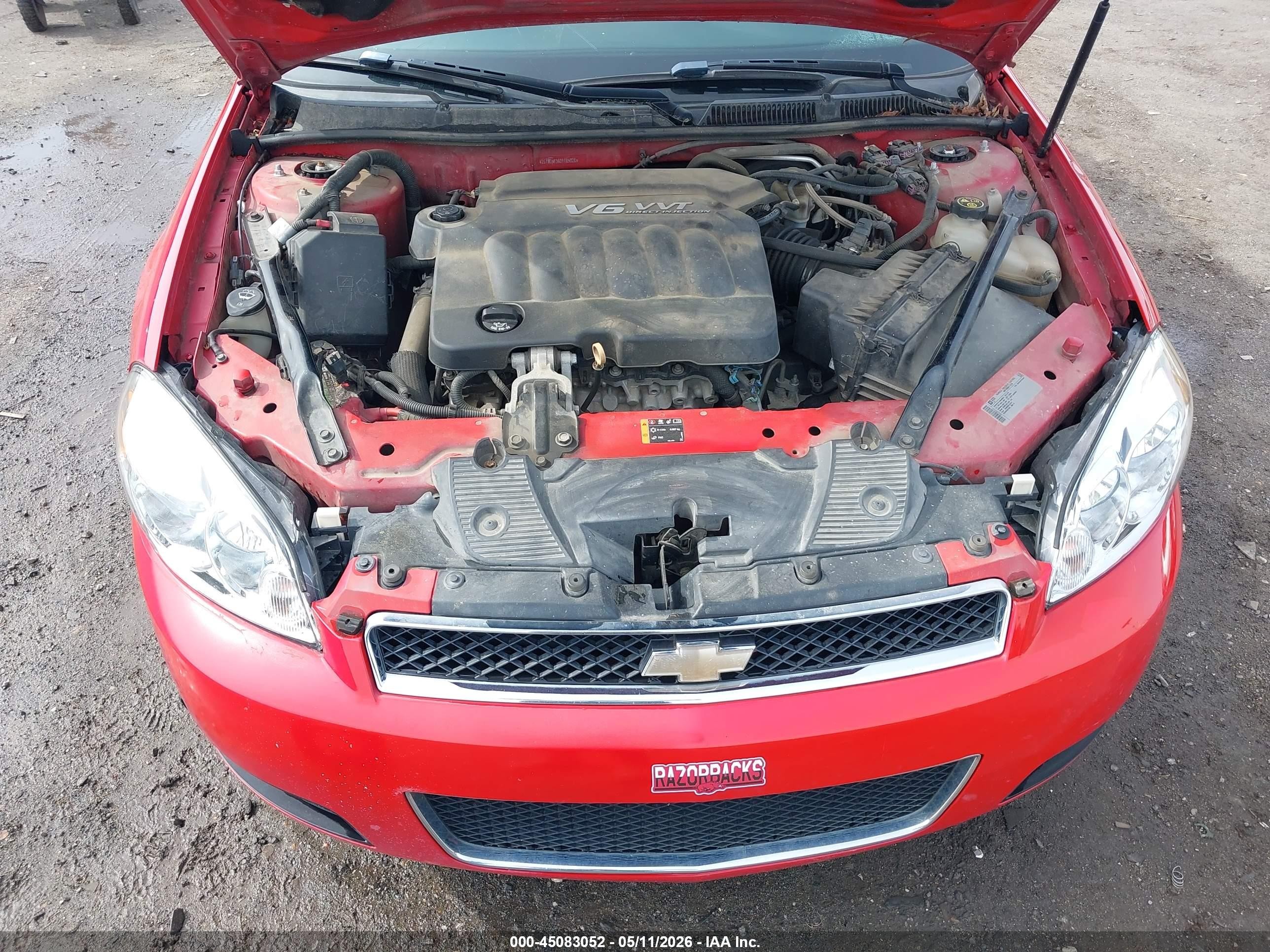 2013 Chevrolet Impala Ltz Red vin: 2G1WC5E36D1185028
