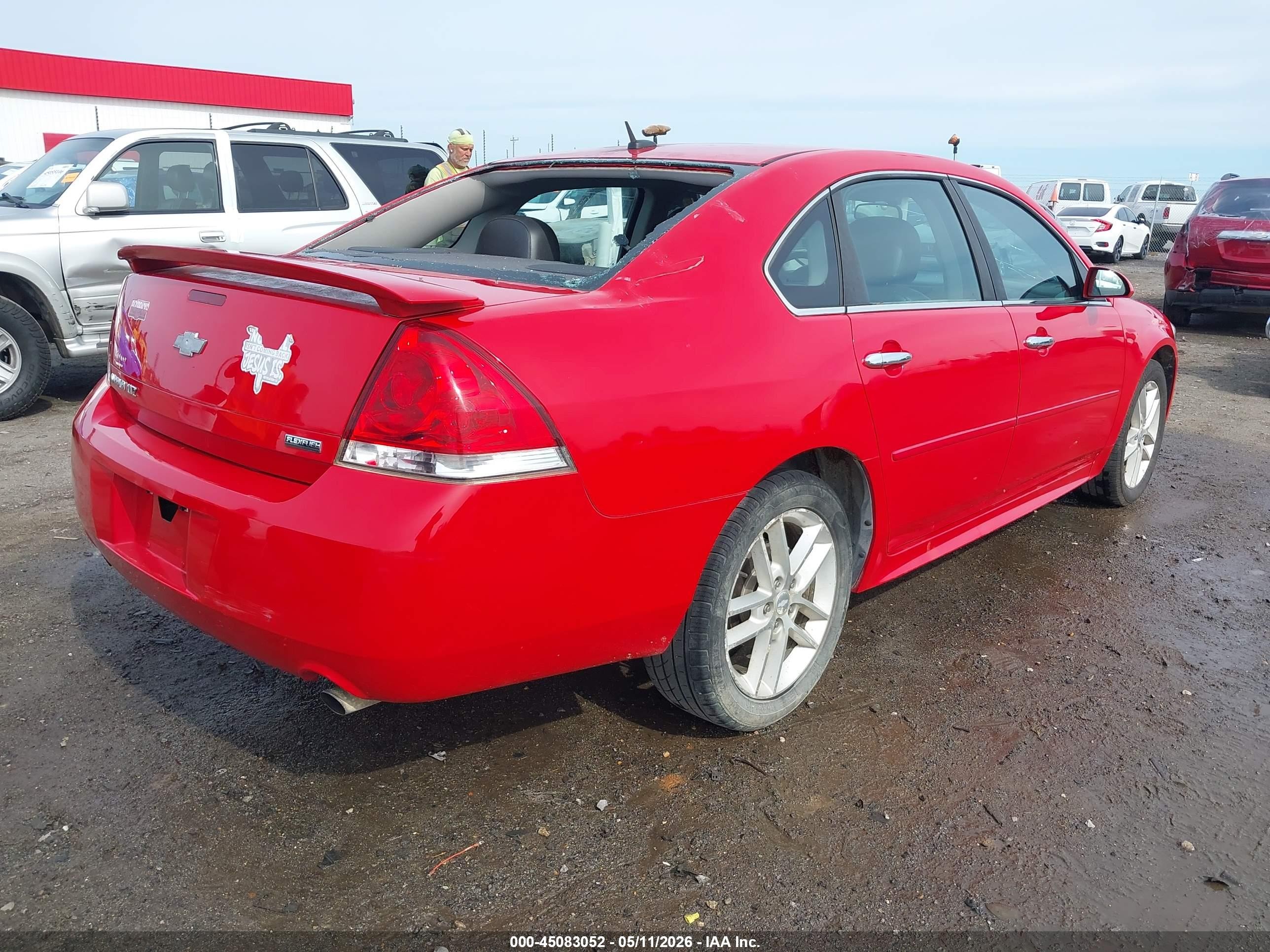 2013 Chevrolet Impala Ltz Red vin: 2G1WC5E36D1185028