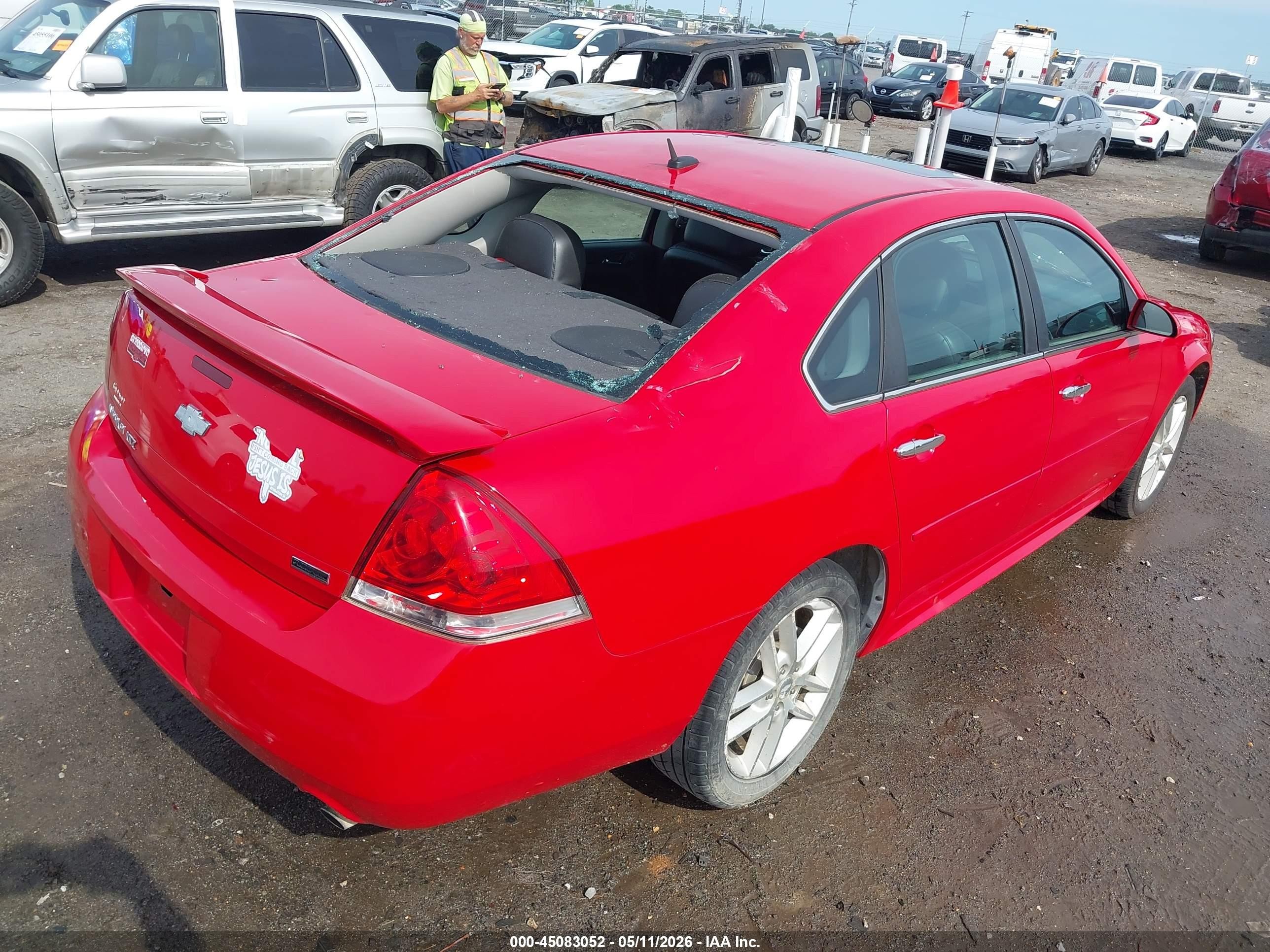 2013 Chevrolet Impala Ltz Red vin: 2G1WC5E36D1185028
