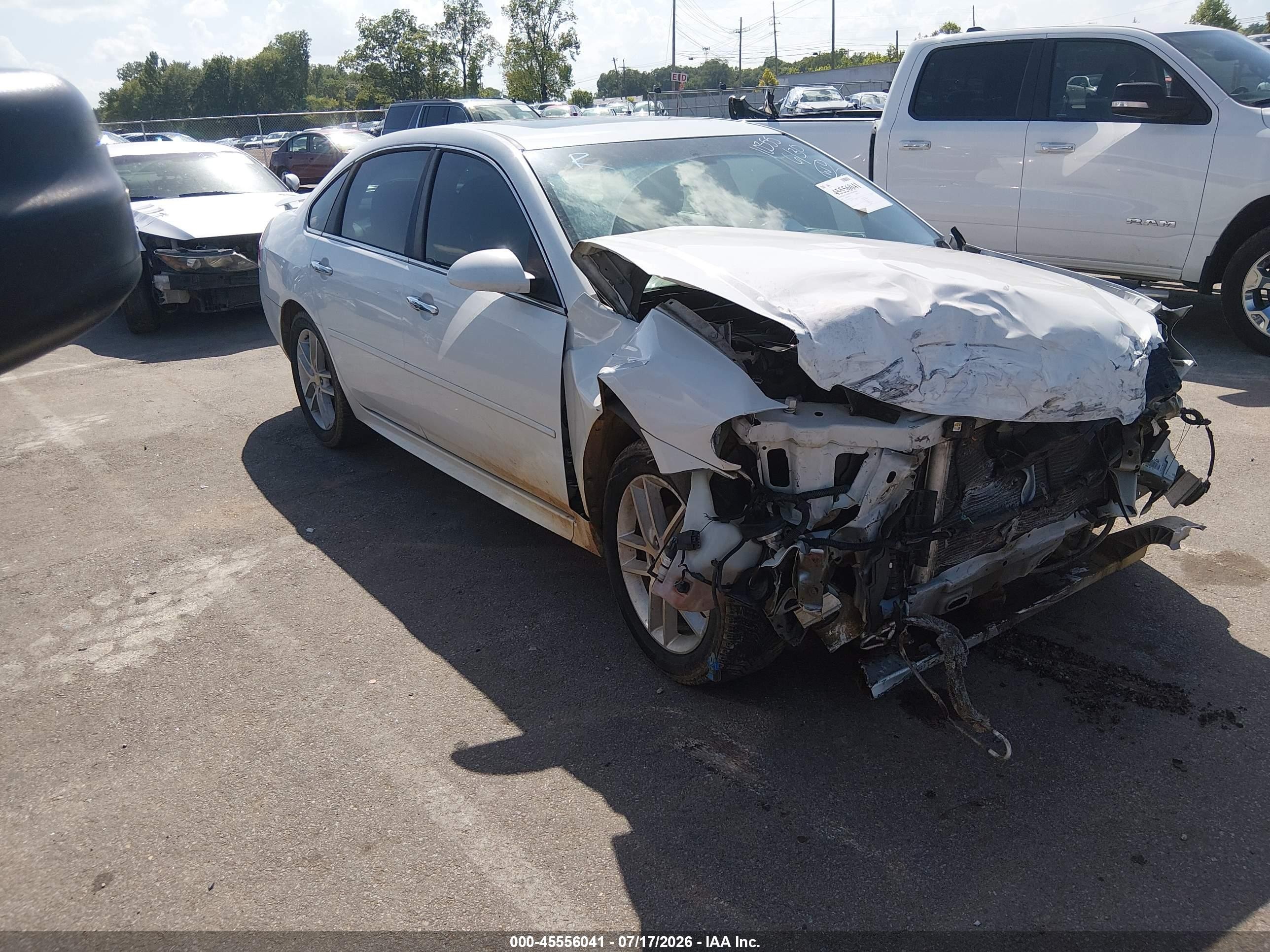 2012 Chevrolet Impala Ltz White vin: 2G1WC5E38C1130028