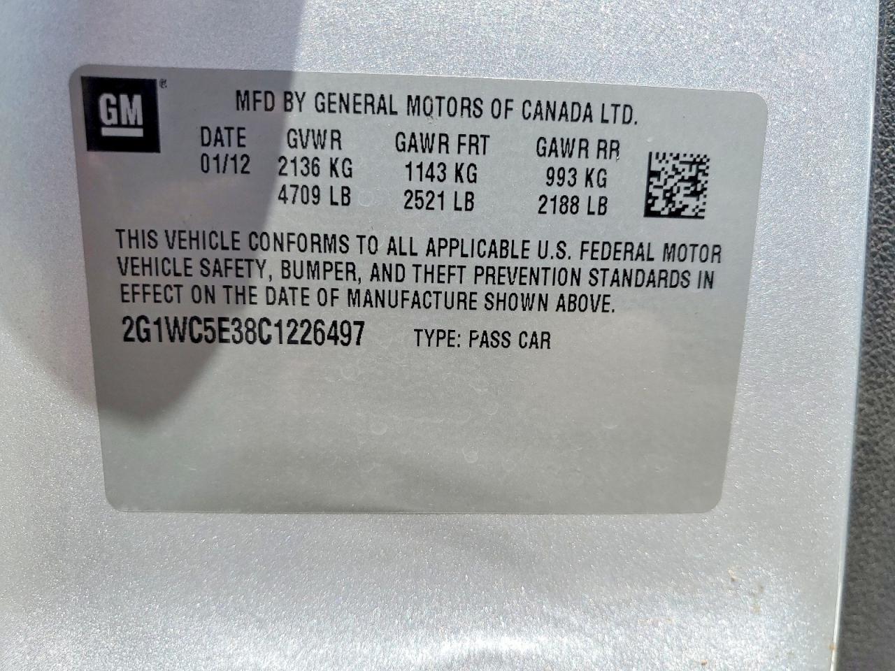 2012 Chevrolet Impala Ltz Silver vin: 2G1WC5E38C1226497