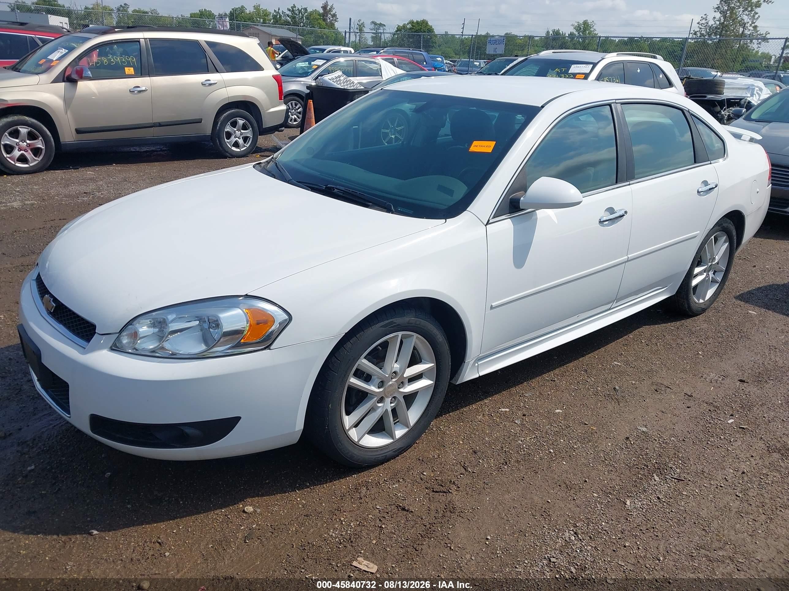 2014 Chevrolet Impala Limited Ltz White vin: 2G1WC5E38E1177871