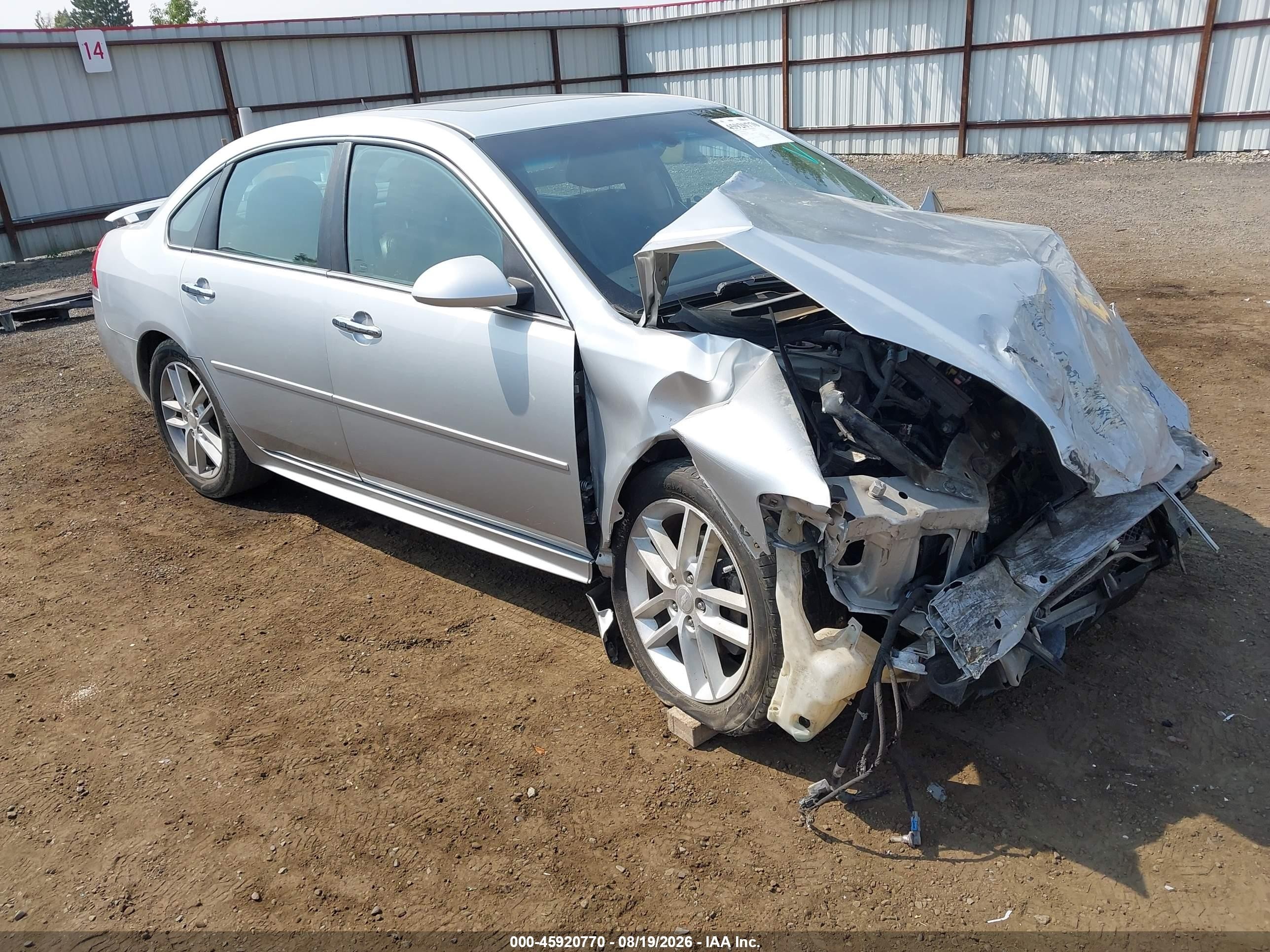 2013 Chevrolet Impala Ltz Silver vin: 2G1WC5E39D1114809