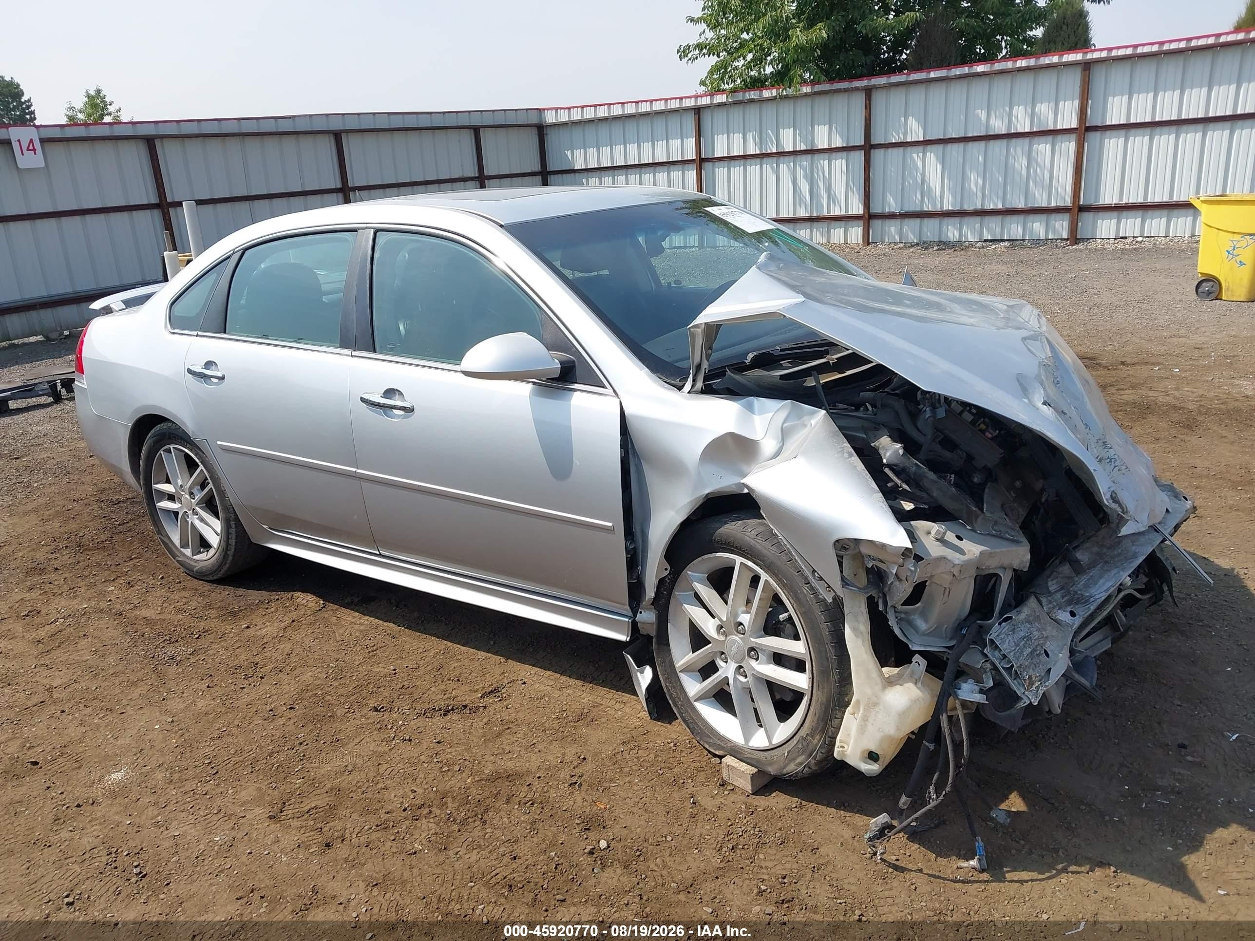 2013 Chevrolet Impala Ltz Silver vin: 2G1WC5E39D1114809