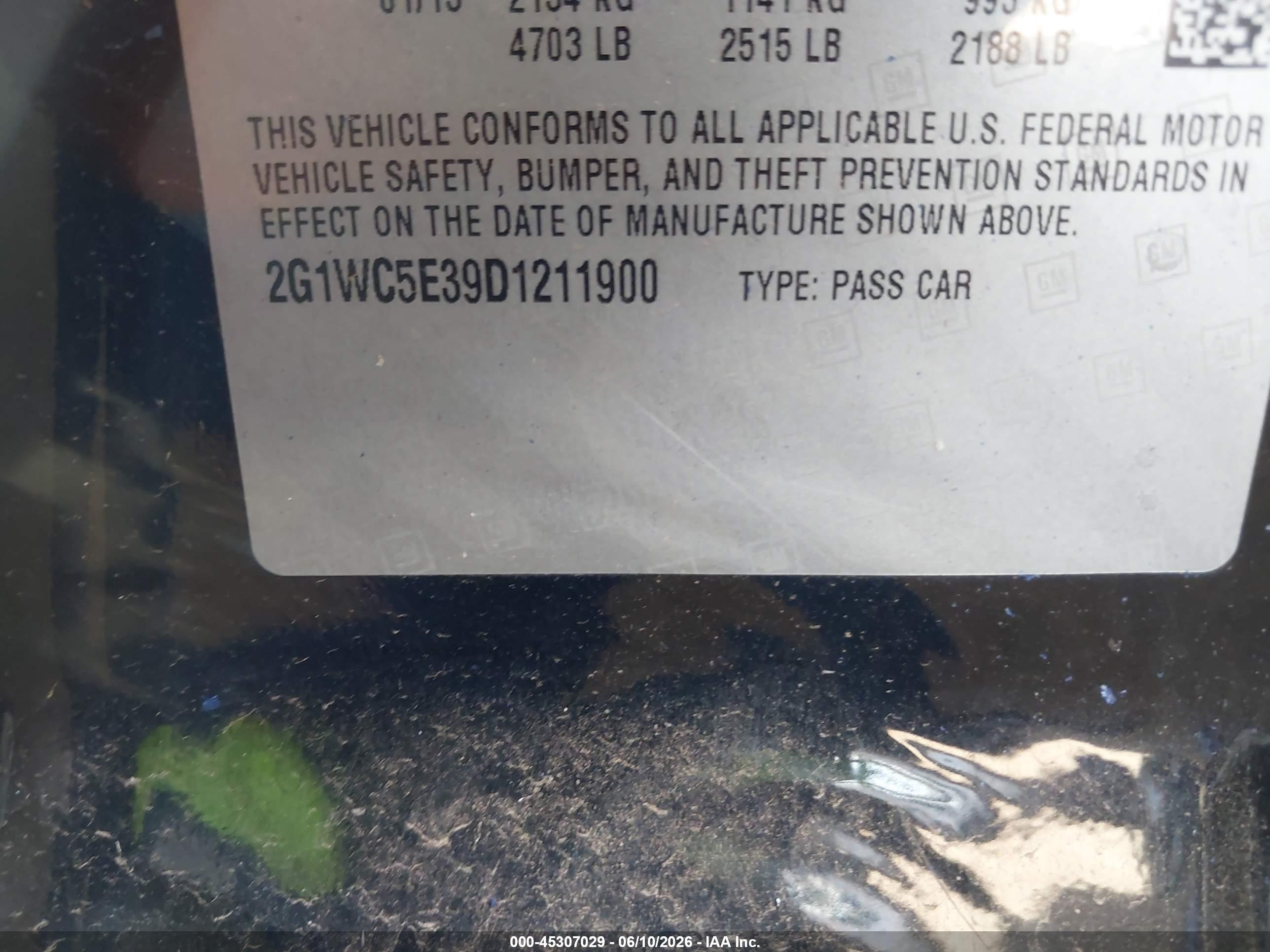 2013 Chevrolet Impala Ltz Черный vin: 2G1WC5E39D1211900