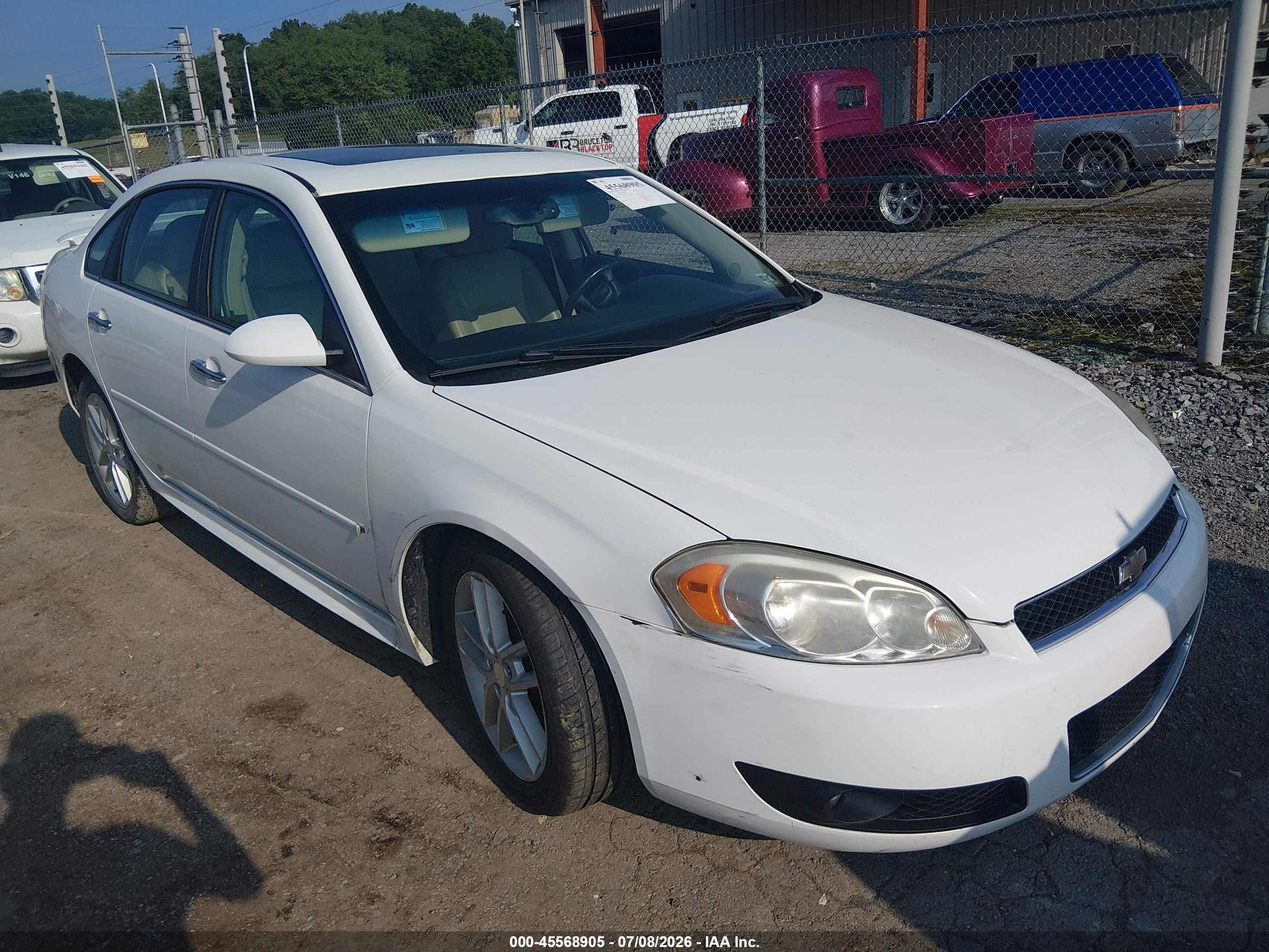 2013 Chevrolet Impala Ltz White vin: 2G1WC5E39D1258957