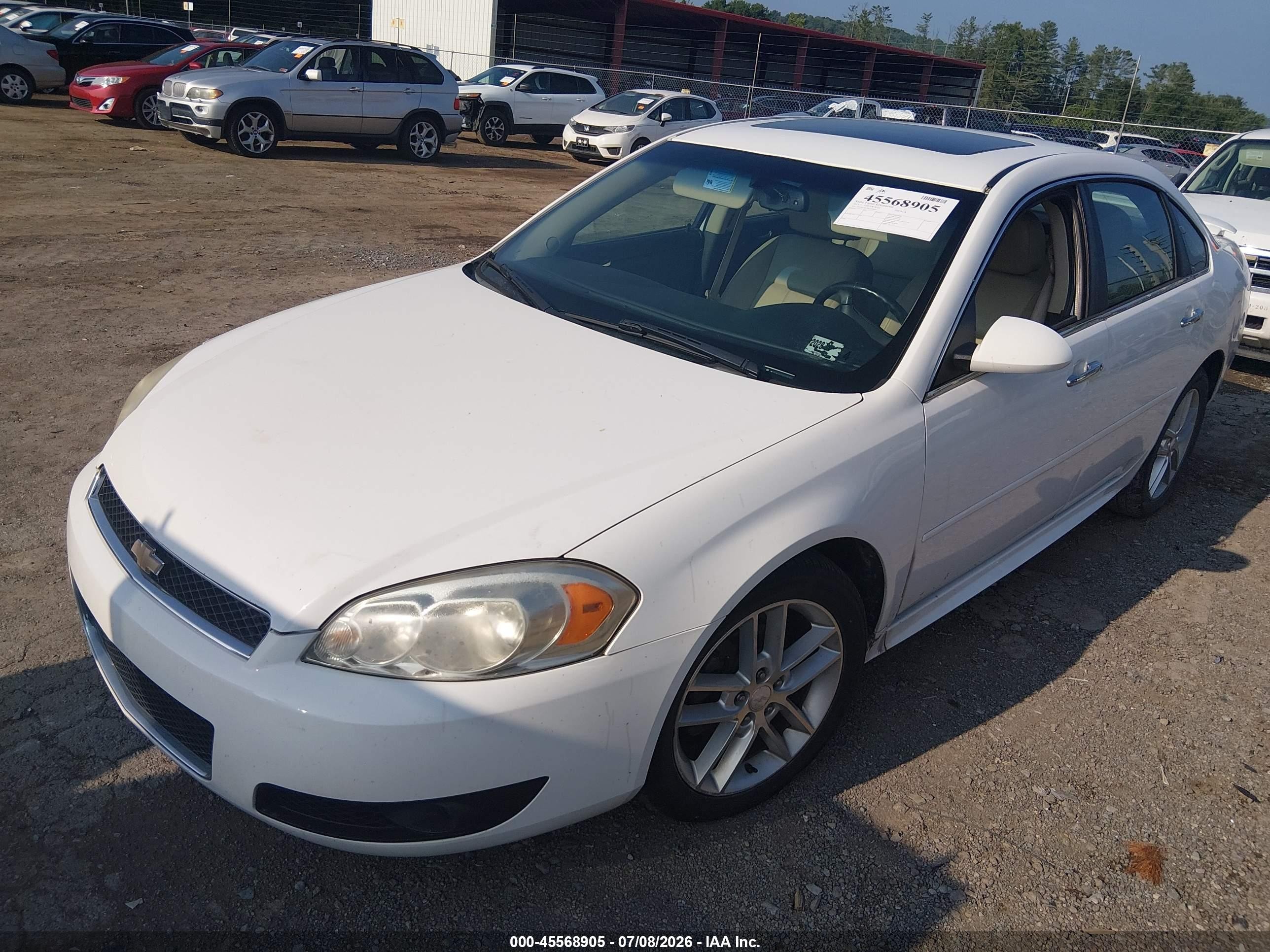 2013 Chevrolet Impala Ltz White vin: 2G1WC5E39D1258957