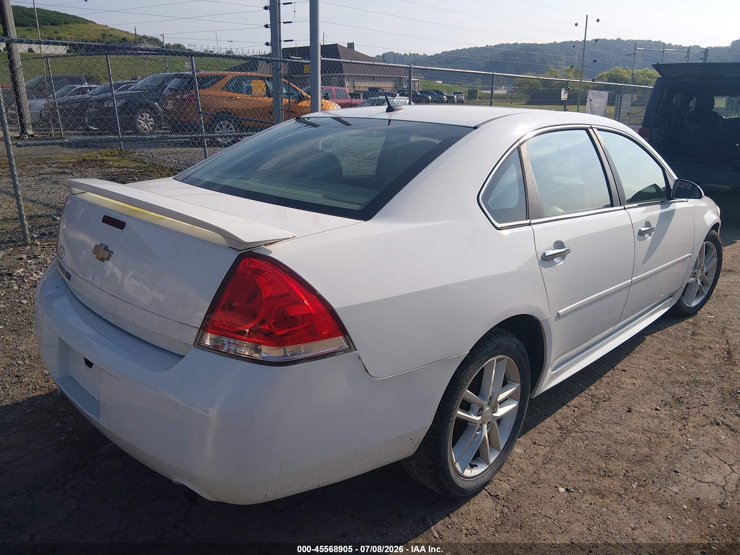 2013 Chevrolet Impala Ltz White vin: 2G1WC5E39D1258957