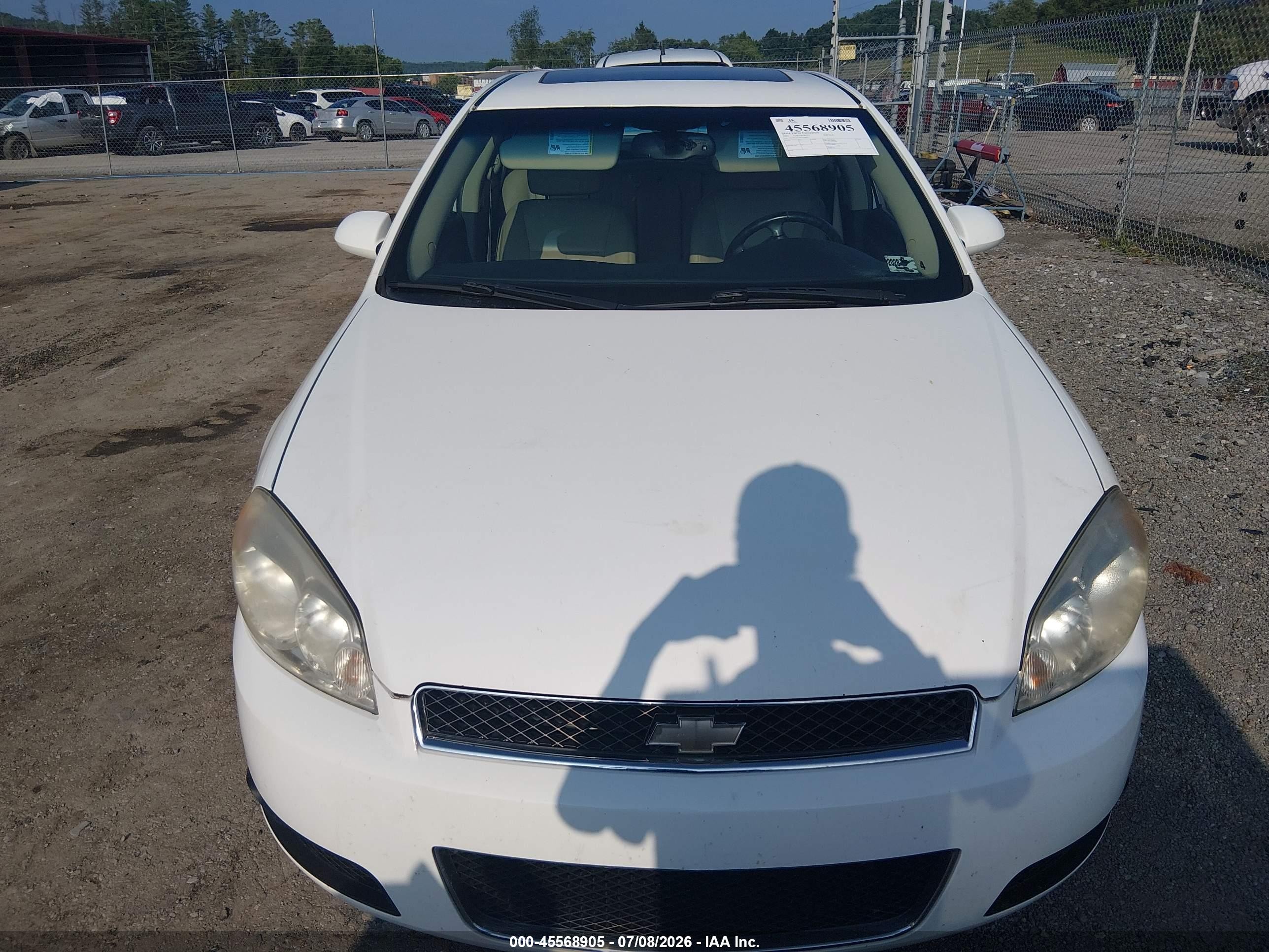 2013 Chevrolet Impala Ltz White vin: 2G1WC5E39D1258957