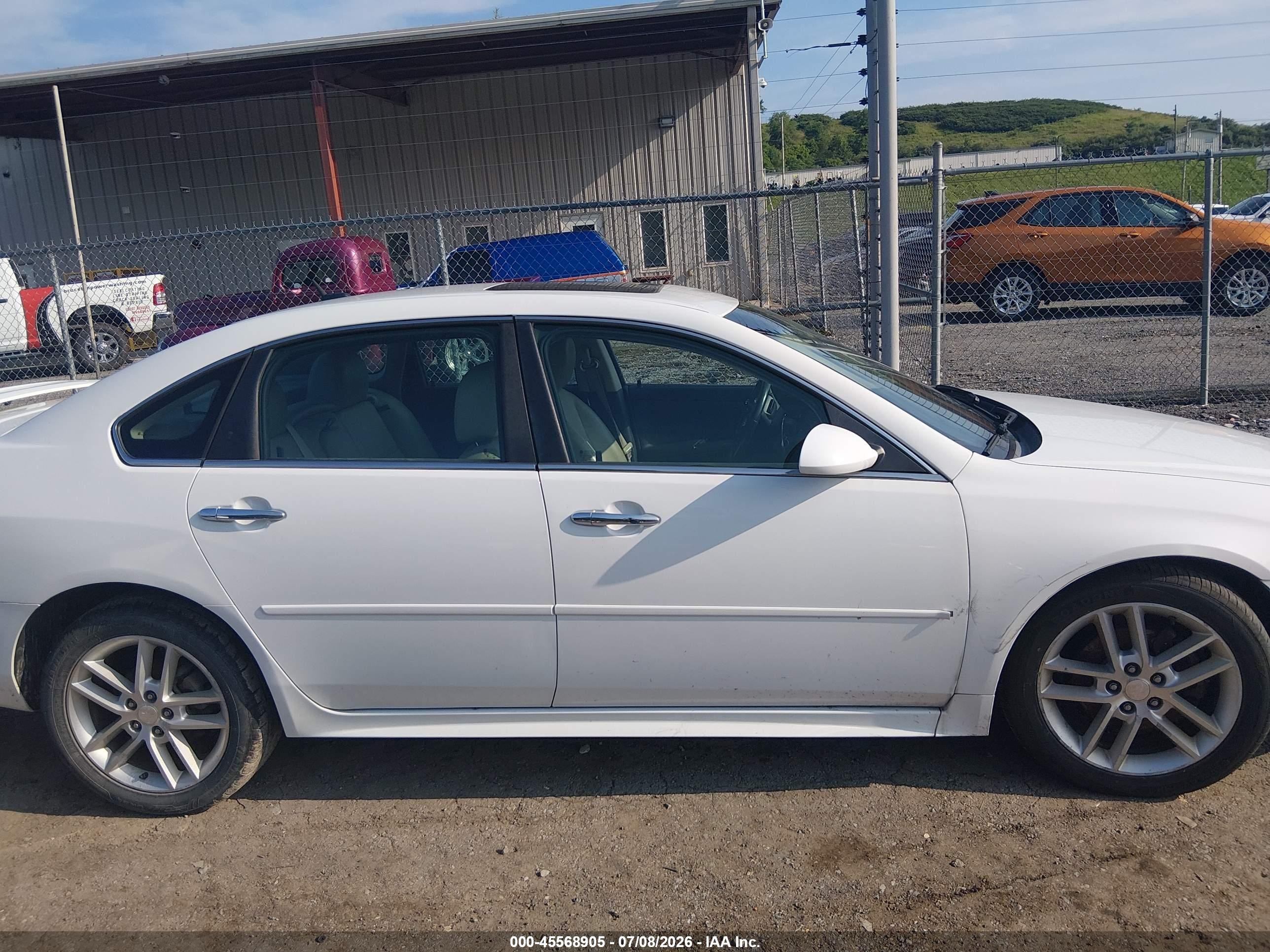 2013 Chevrolet Impala Ltz White vin: 2G1WC5E39D1258957