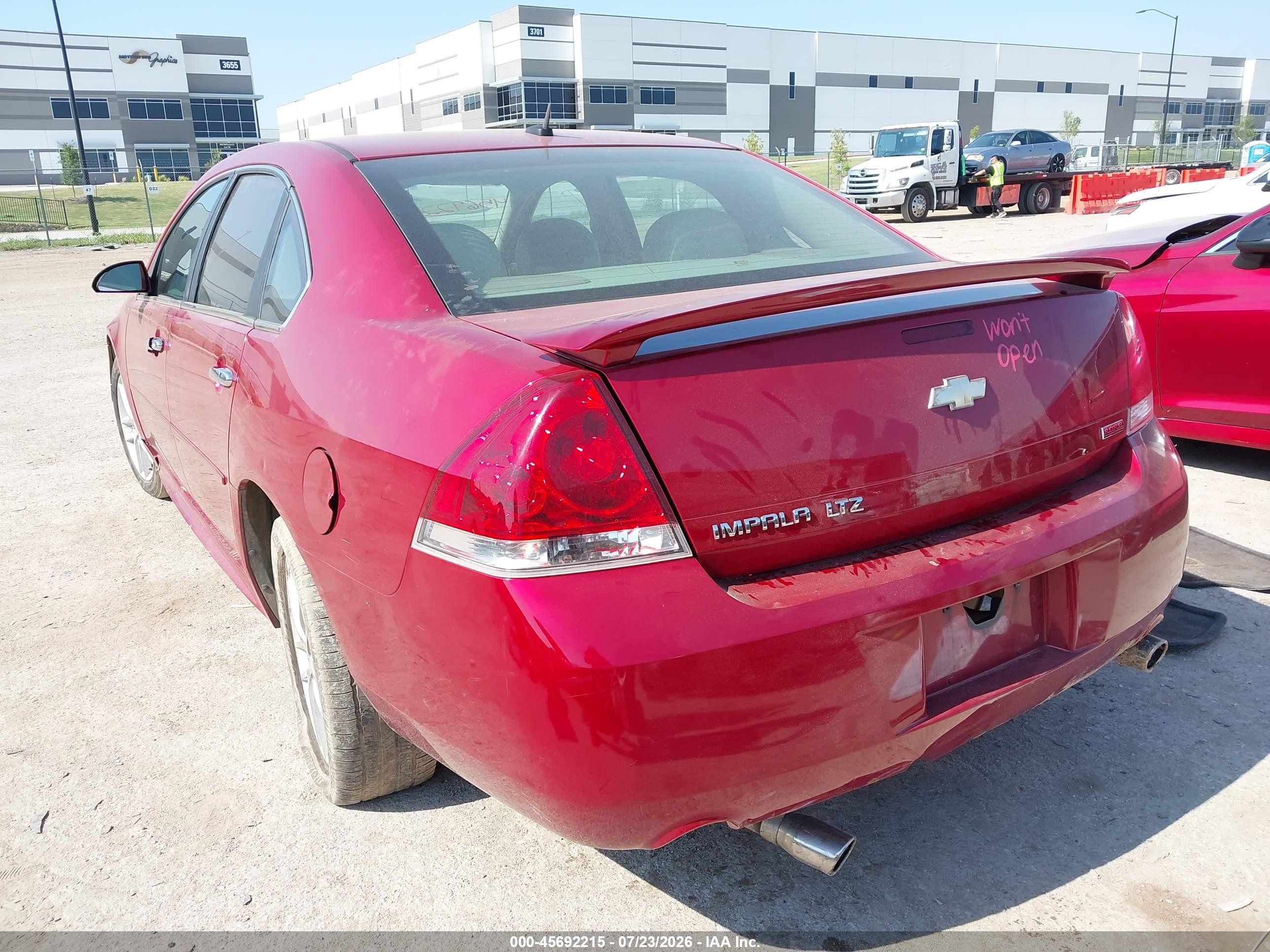 2012 Chevrolet Impala Ltz Red vin: 2G1WC5E3XC1264751
