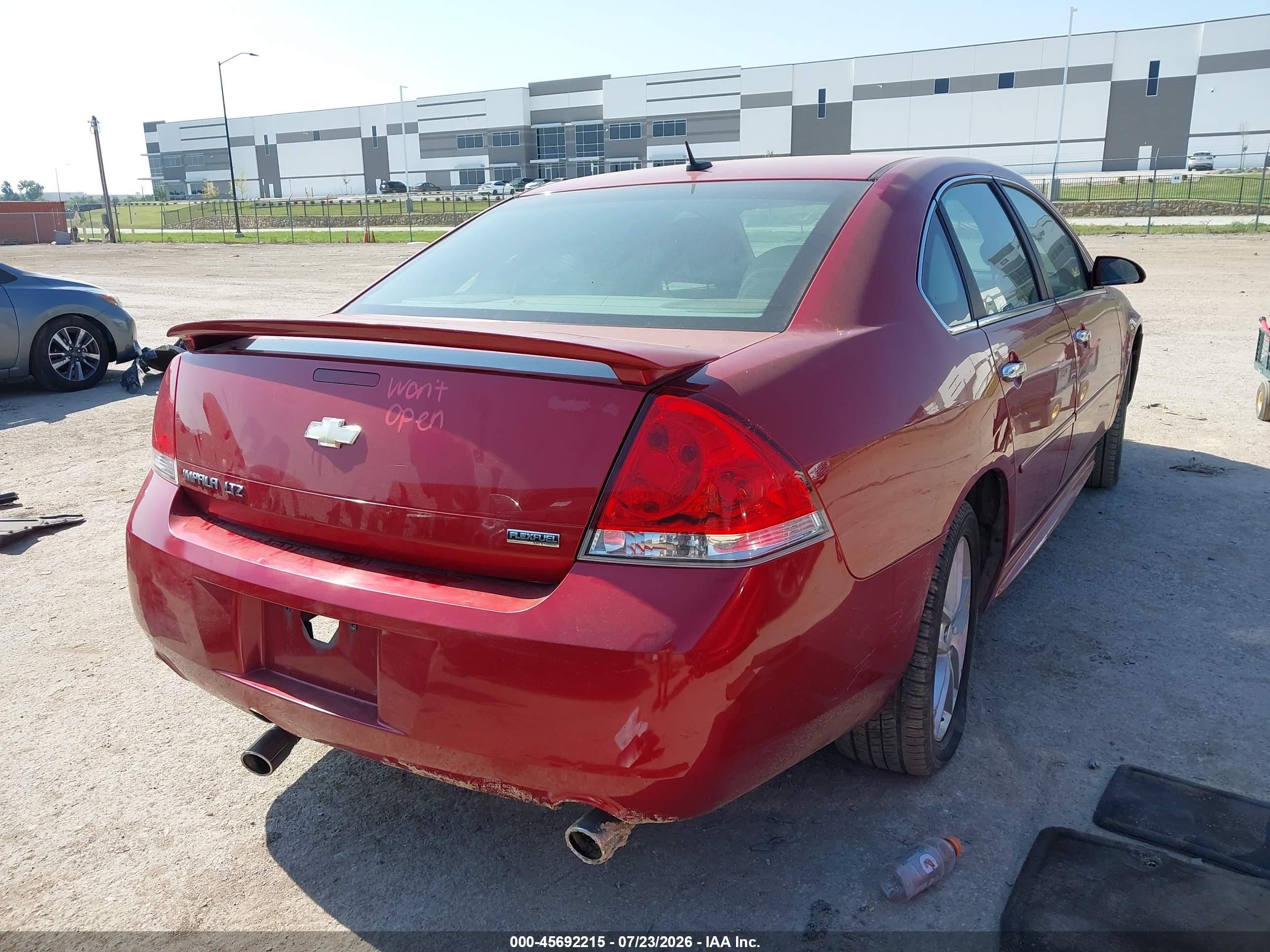 2012 Chevrolet Impala Ltz Red vin: 2G1WC5E3XC1264751