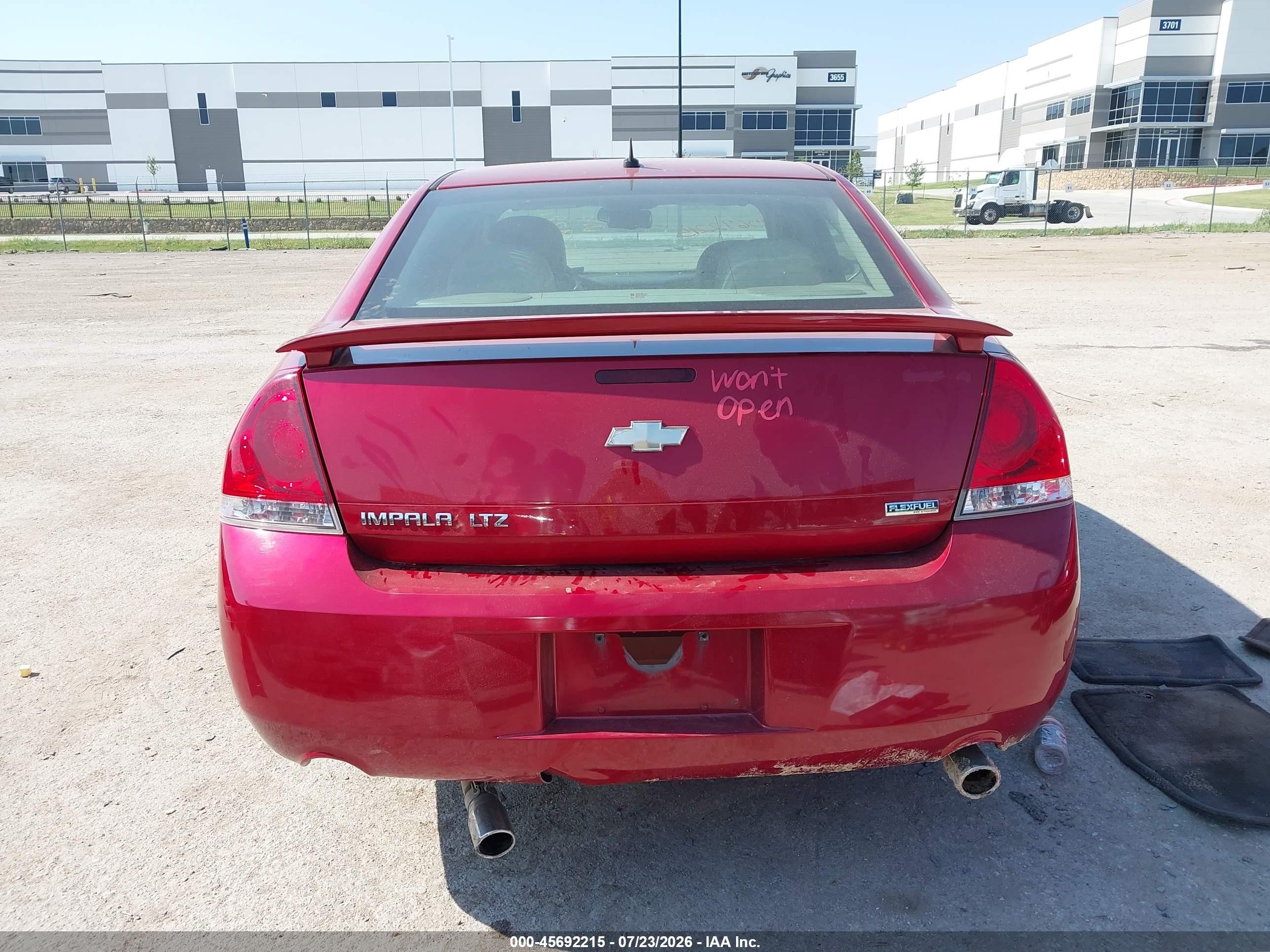 2012 Chevrolet Impala Ltz Red vin: 2G1WC5E3XC1264751