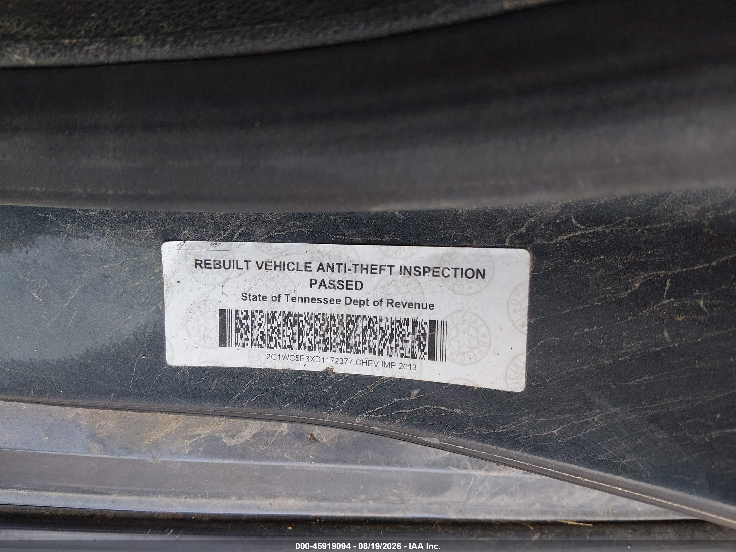 2013 Chevrolet Impala Ltz Gray vin: 2G1WC5E3XD1172377