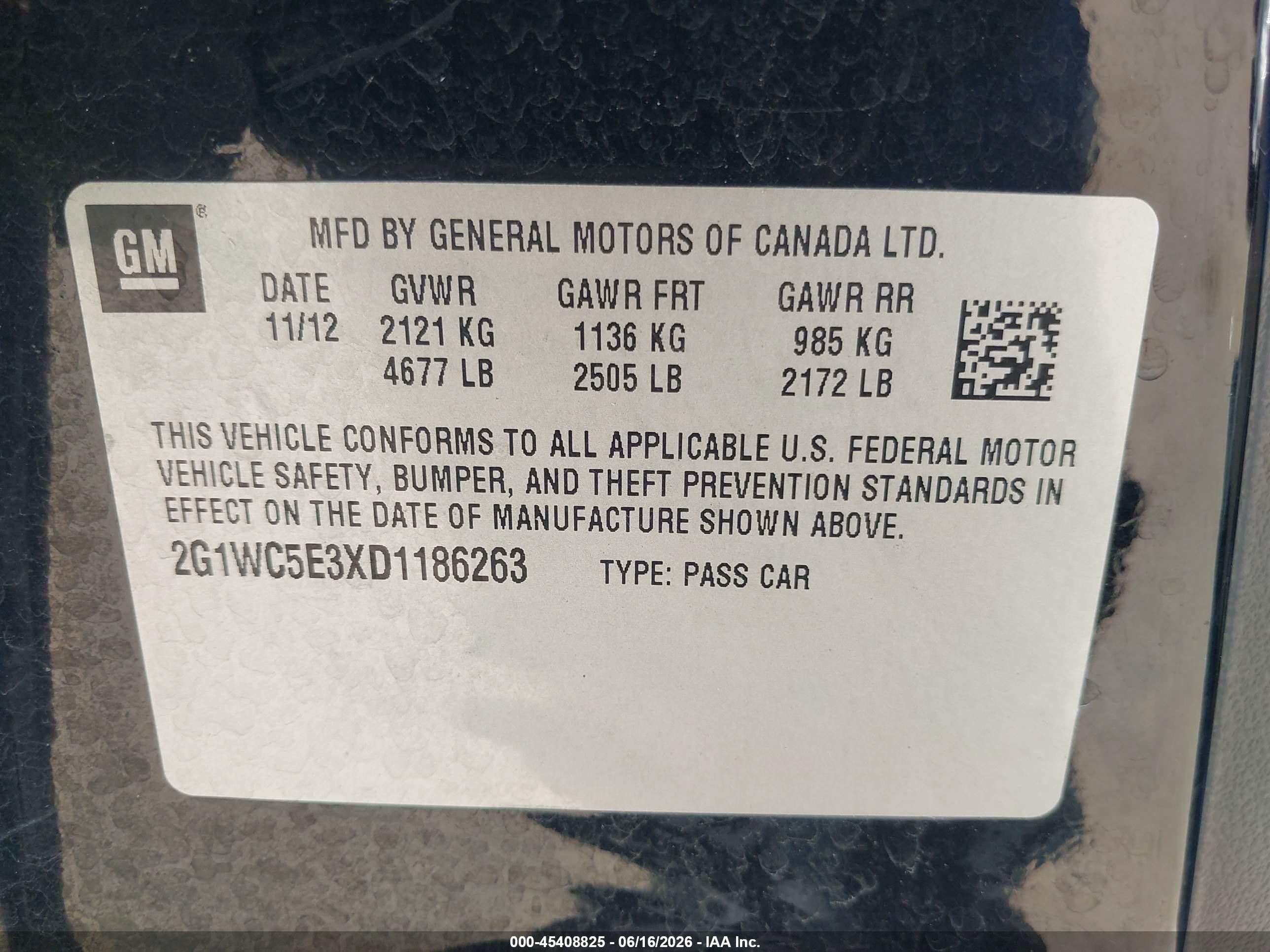 2013 Chevrolet Impala Ltz Черный vin: 2G1WC5E3XD1186263