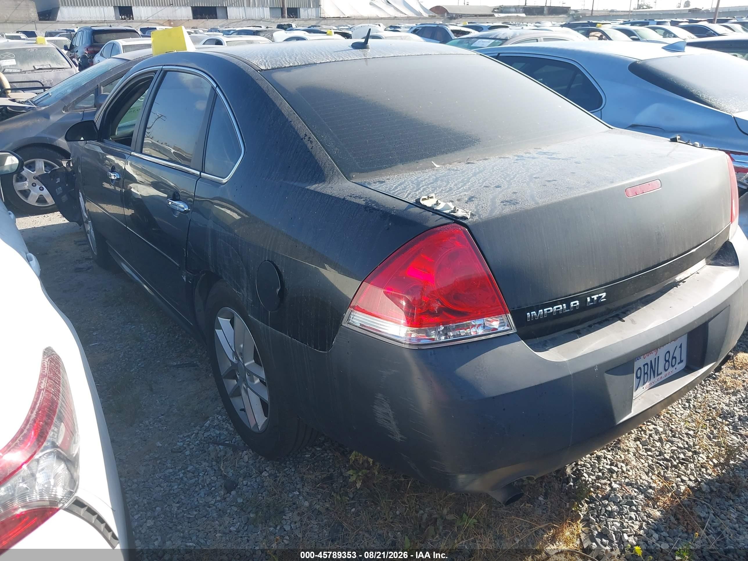 2013 Chevrolet Impala Ltz Black vin: 2G1WC5E3XD1239057