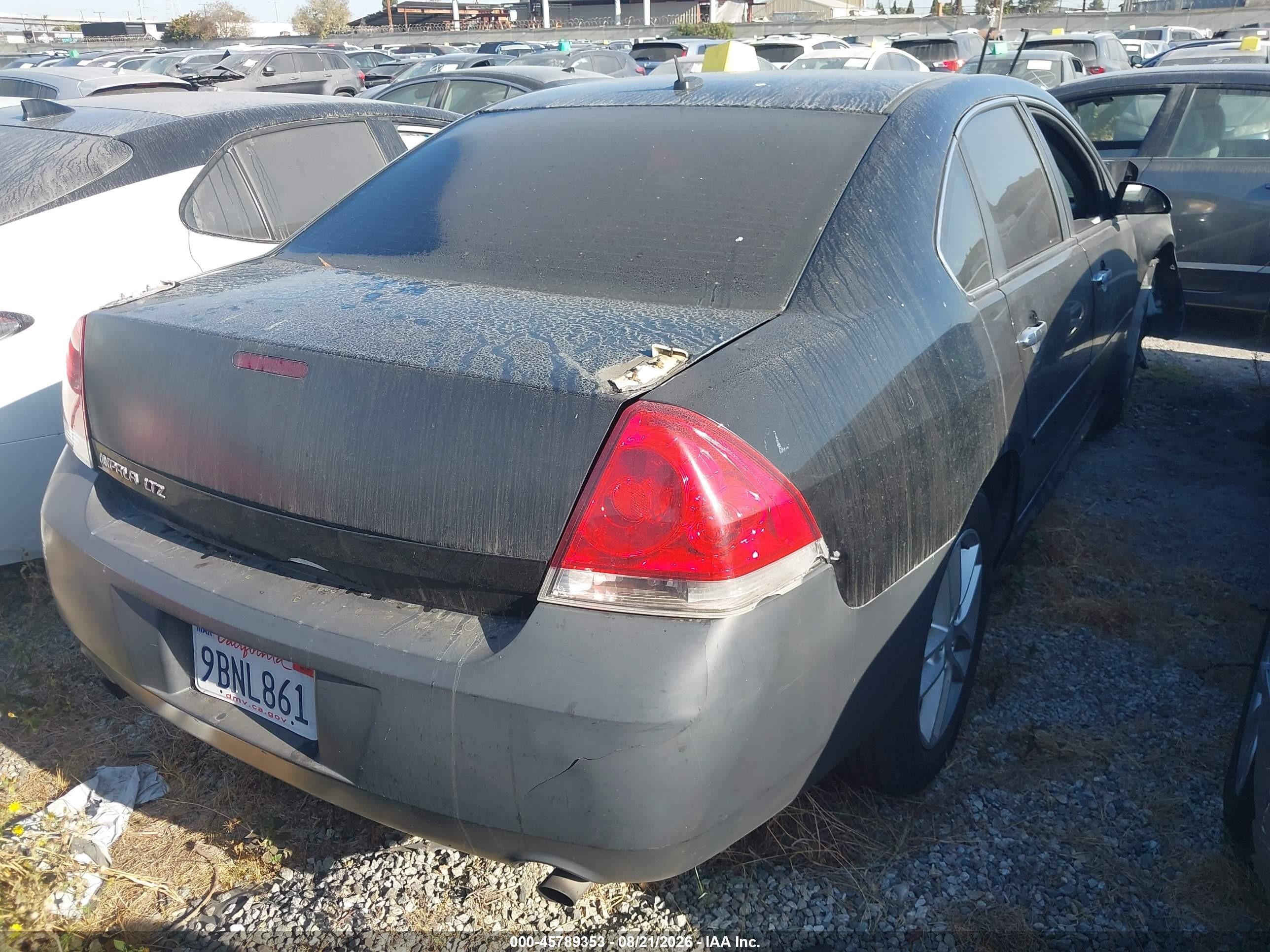2013 Chevrolet Impala Ltz Black vin: 2G1WC5E3XD1239057