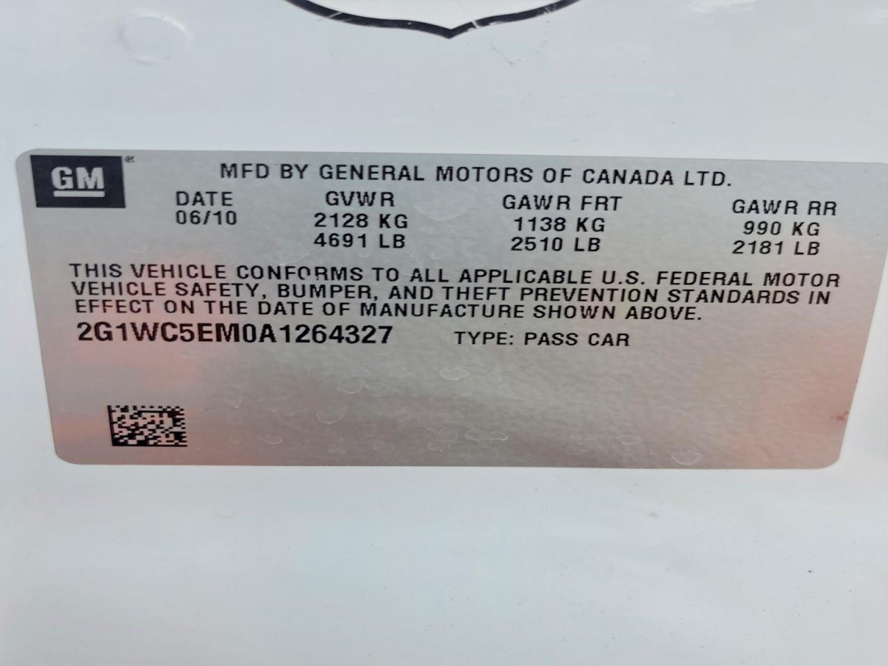 2010 Chevrolet Impala Ltz White vin: 2G1WC5EM0A1264327