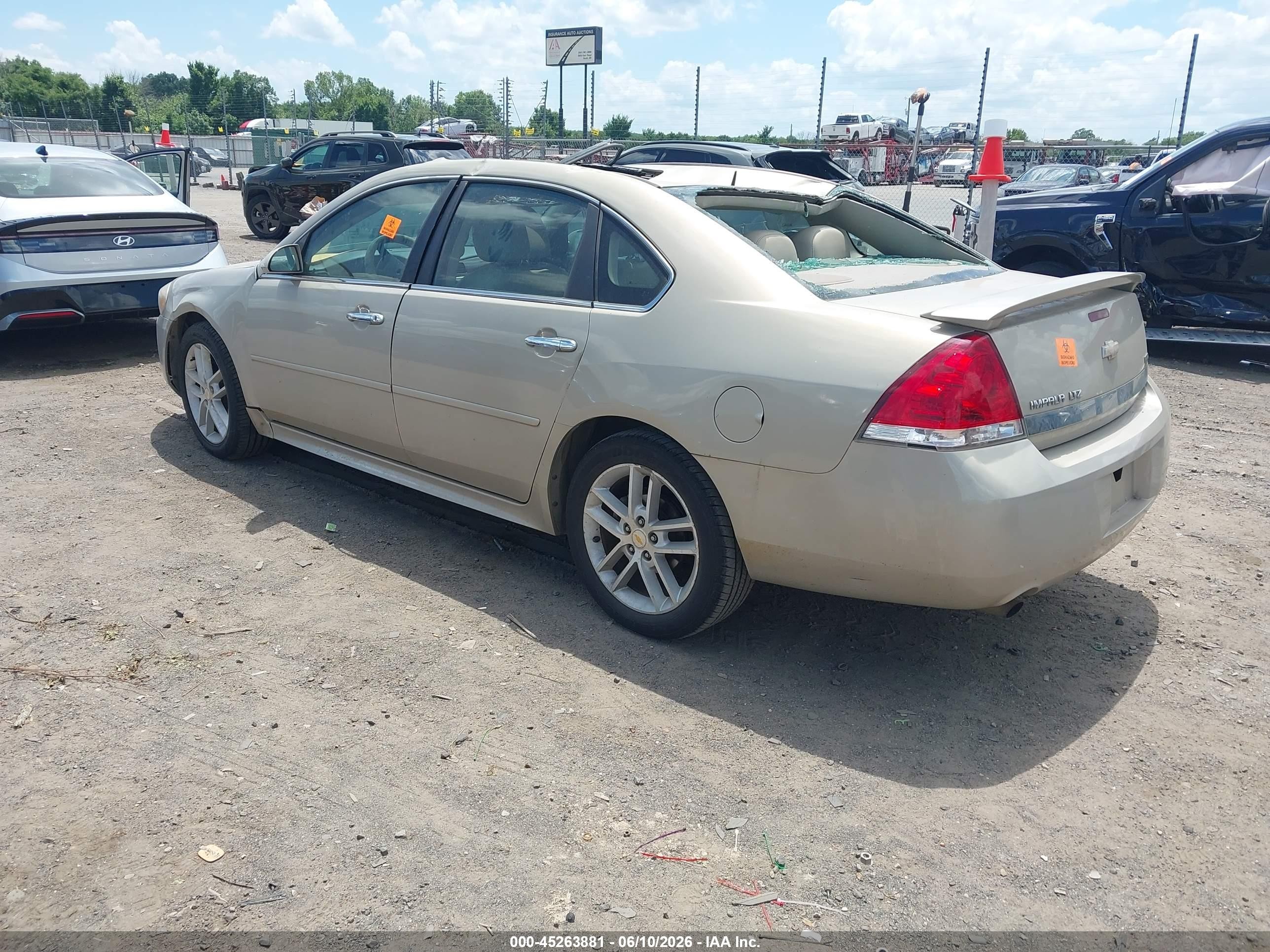 2011 Chevrolet Impala Ltz Gold vin: 2G1WC5EM5B1203296