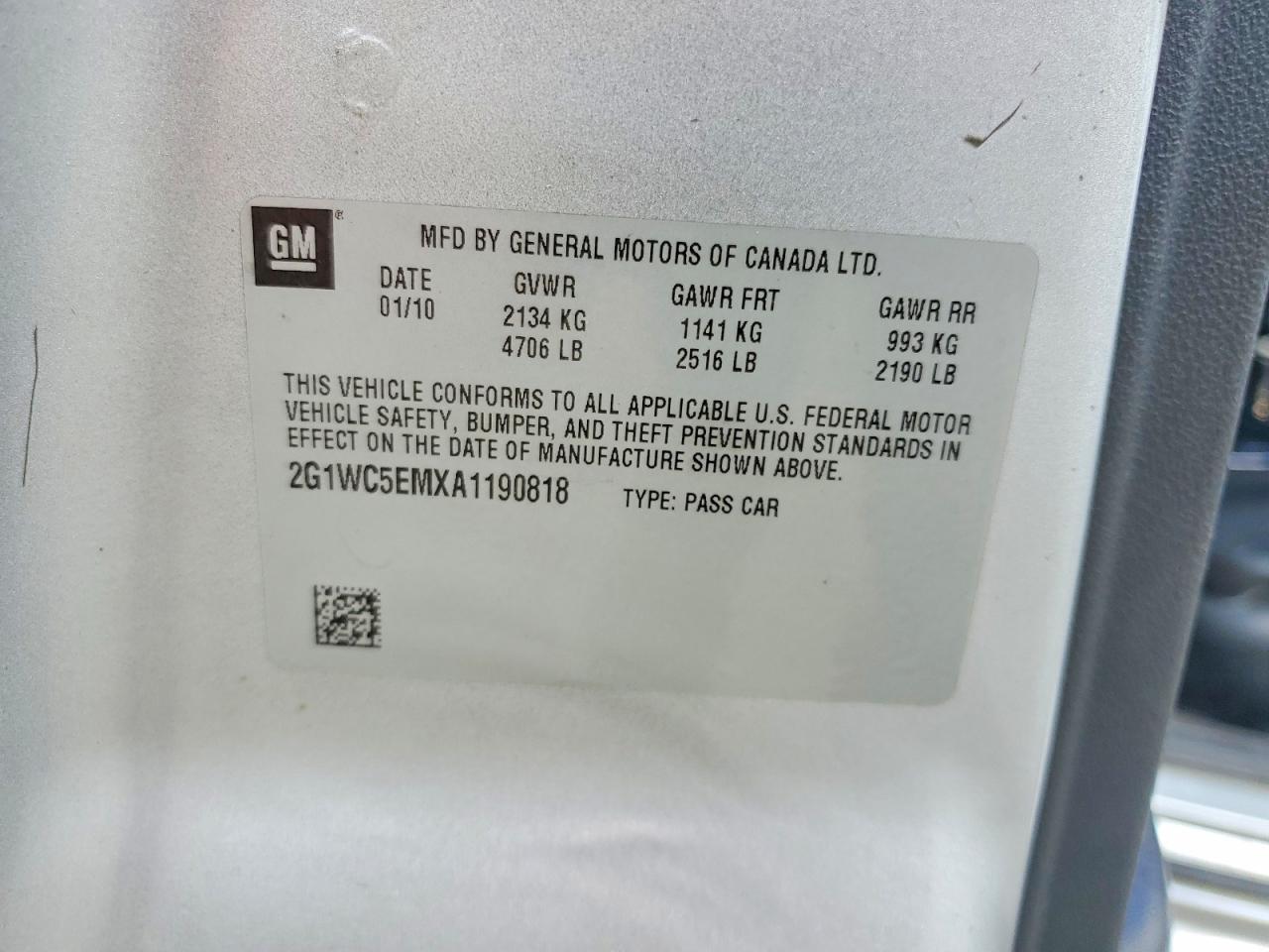 2010 Chevrolet Impala Ltz Silver vin: 2G1WC5EMXA1190818