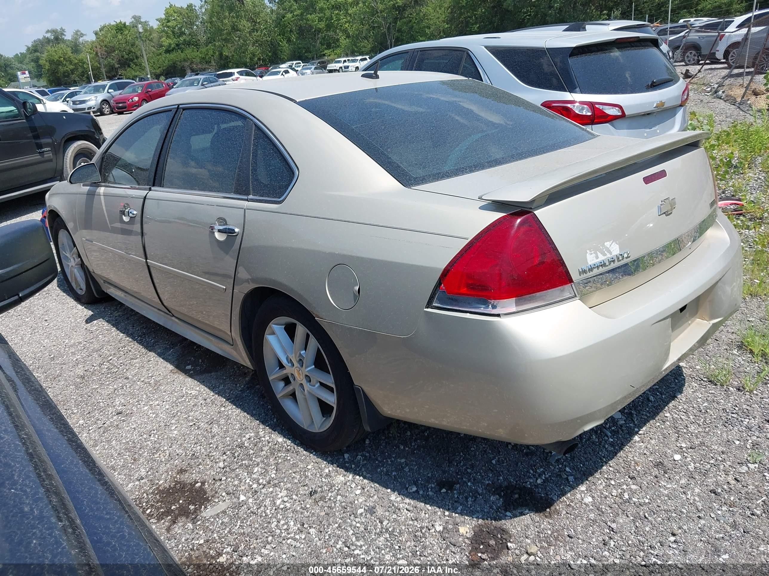 2011 Chevrolet Impala Ltz Gold vin: 2G1WC5EMXB1187001