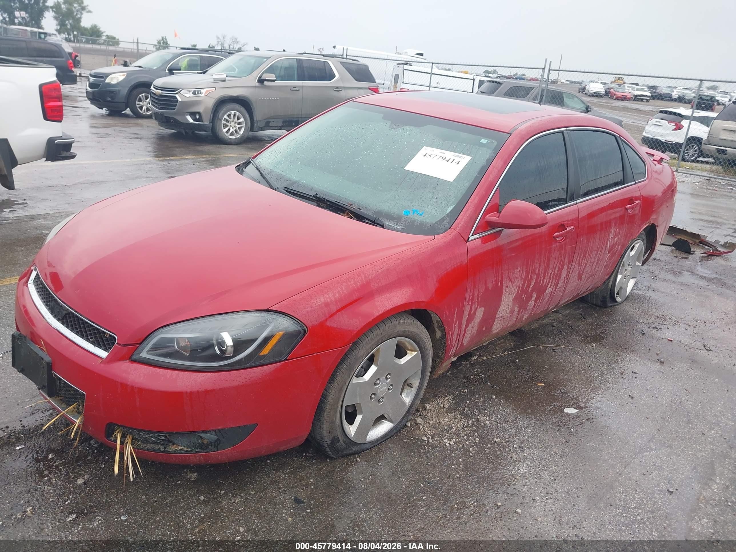 2008 Chevrolet Impala Ss Red vin: 2G1WD58C081353065