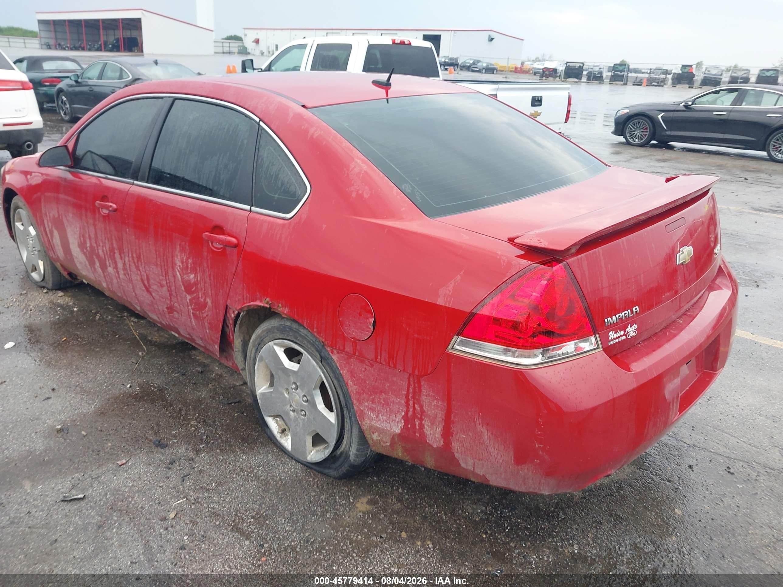 2008 Chevrolet Impala Ss Red vin: 2G1WD58C081353065