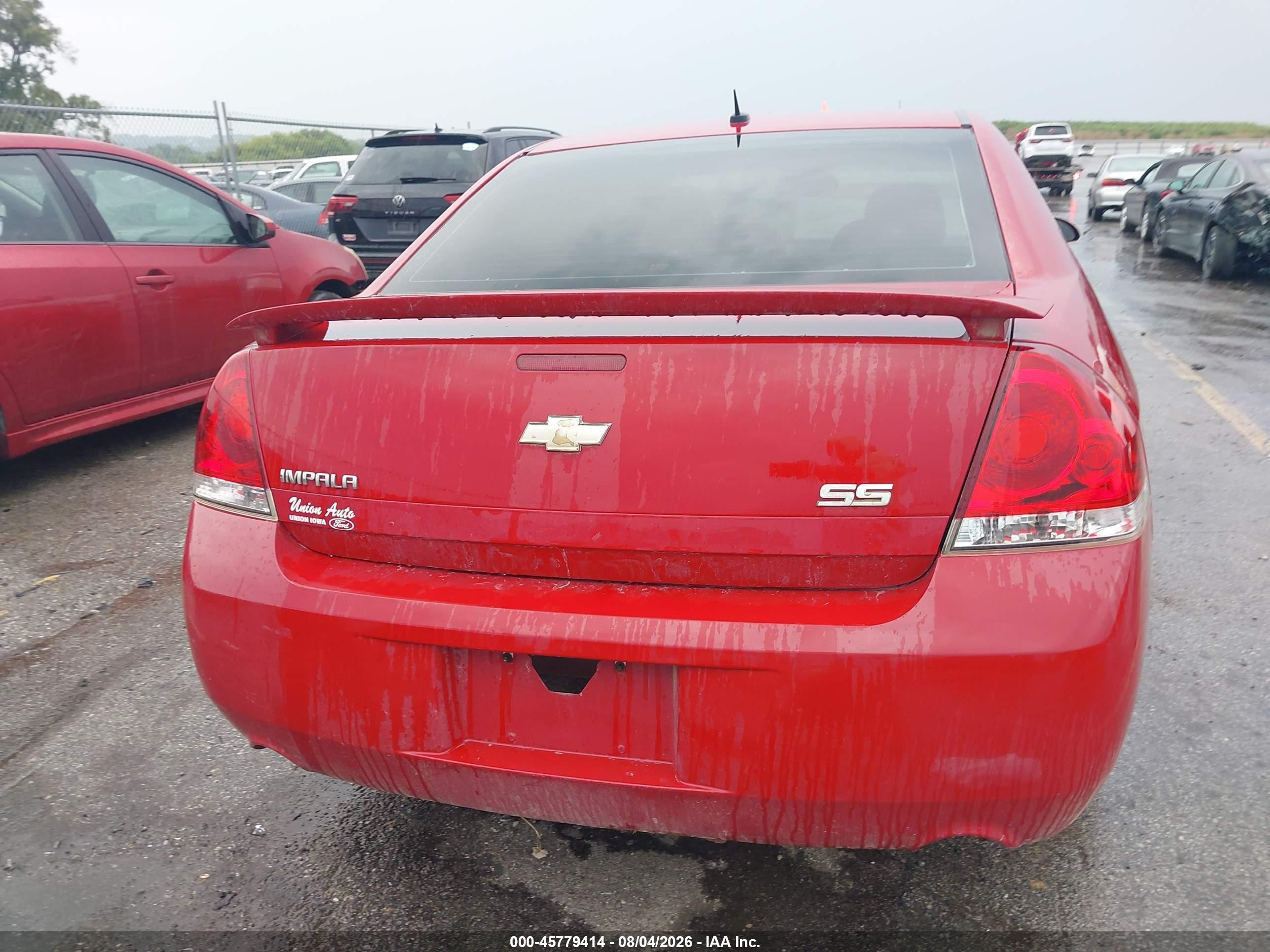 2008 Chevrolet Impala Ss Red vin: 2G1WD58C081353065