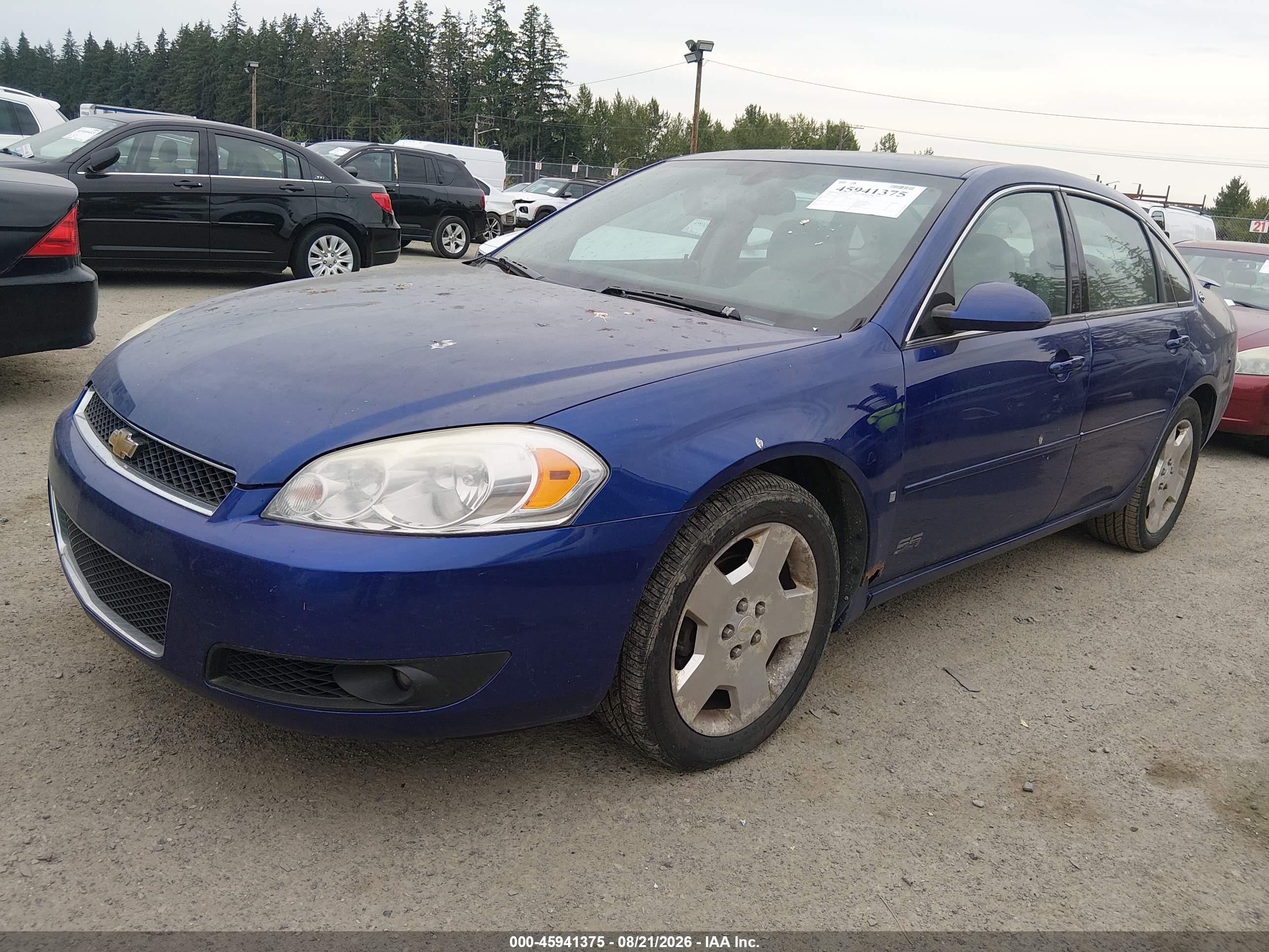 2006 Chevrolet Impala Ss Blue vin: 2G1WD58C169364476