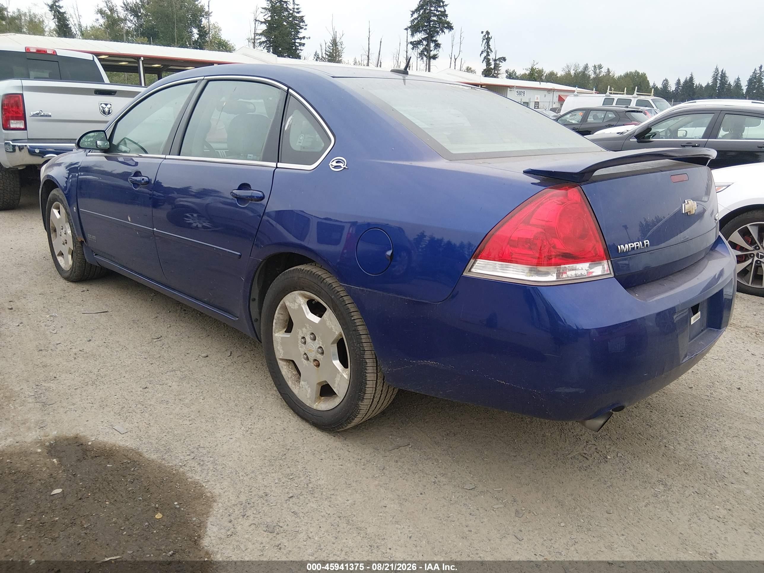 2006 Chevrolet Impala Ss Blue vin: 2G1WD58C169364476