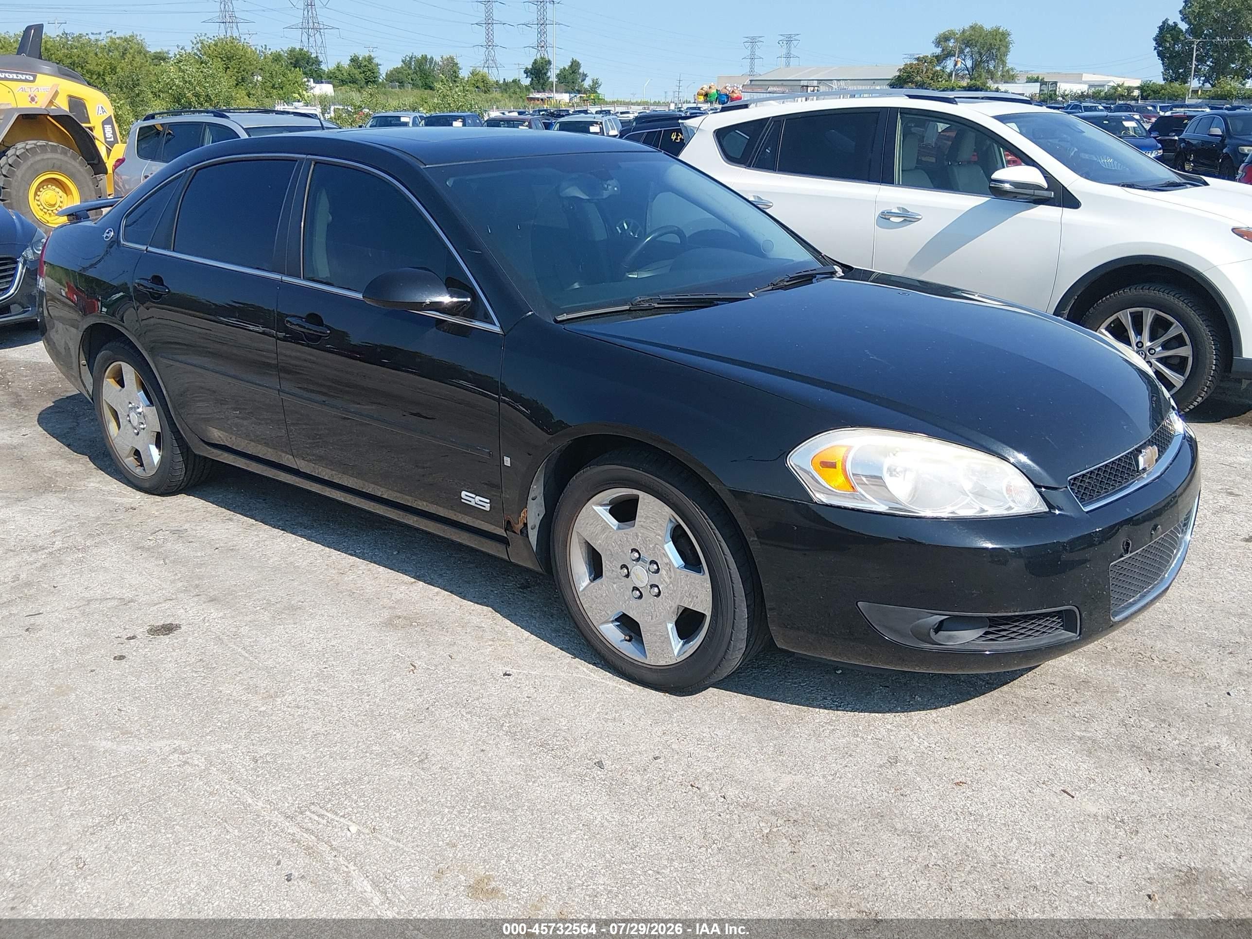 2008 Chevrolet Impala Ss Black vin: 2G1WD58C189244843