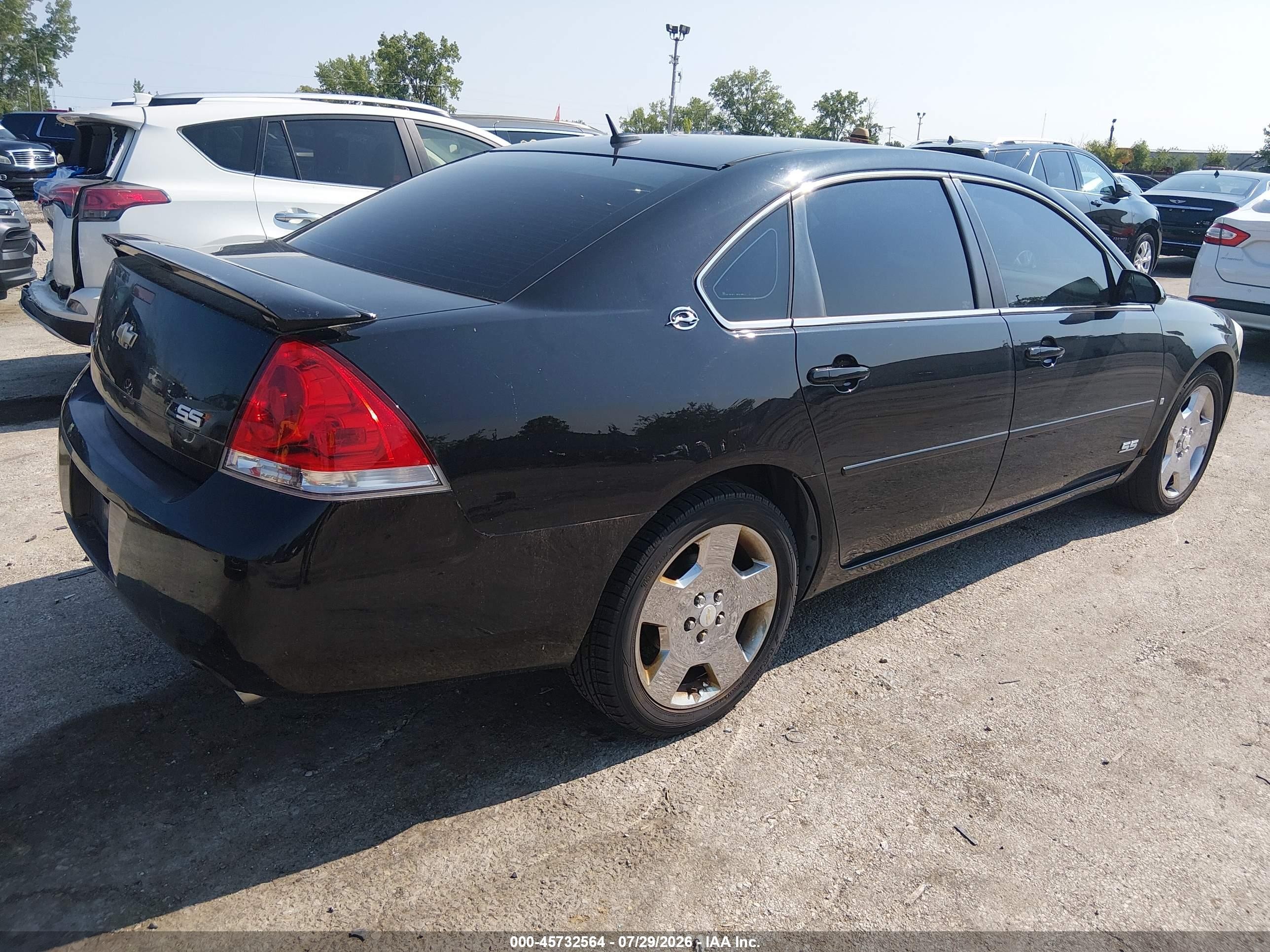2008 Chevrolet Impala Ss Black vin: 2G1WD58C189244843