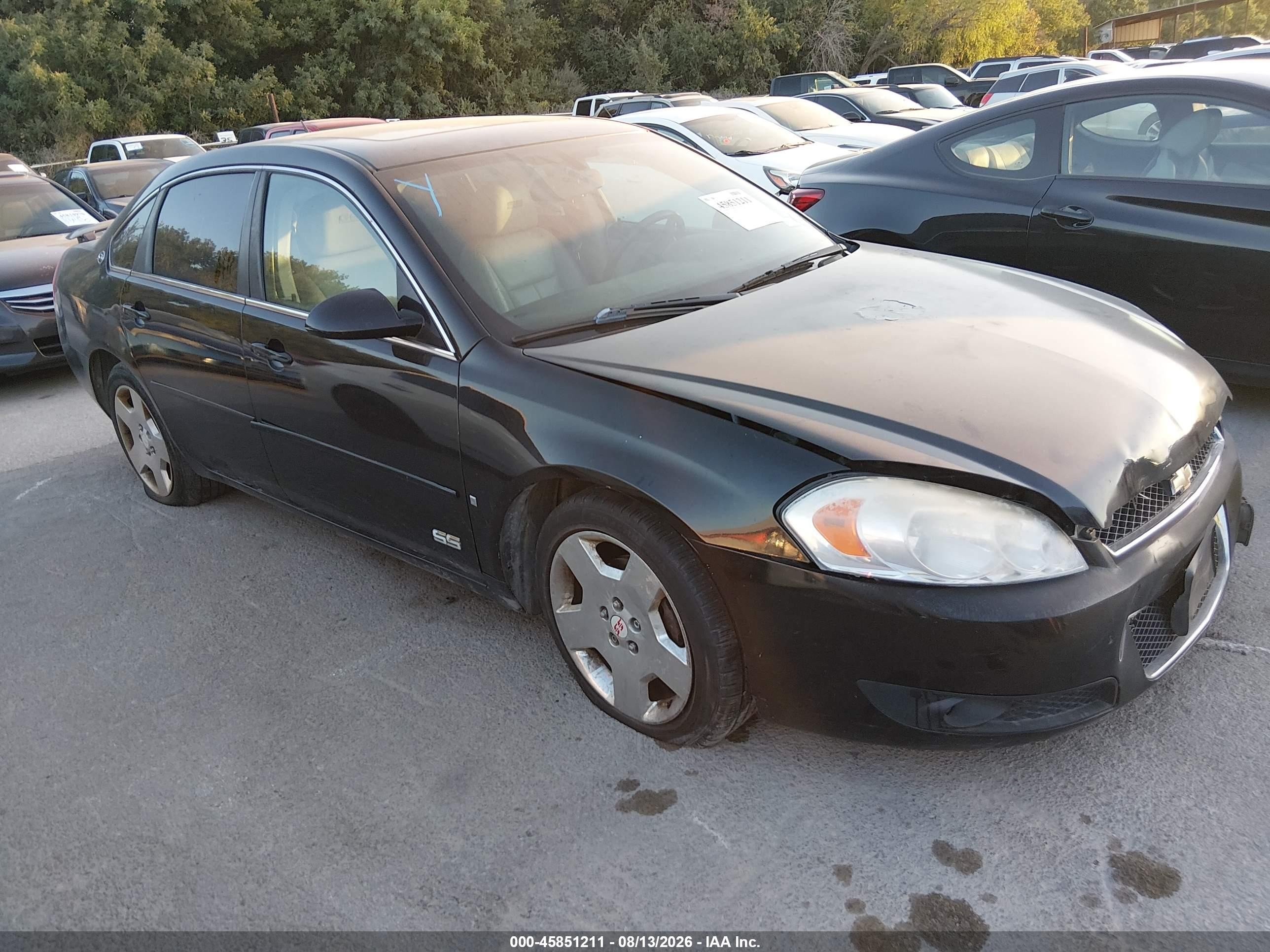 2006 Chevrolet Impala Ss Black vin: 2G1WD58C269198856