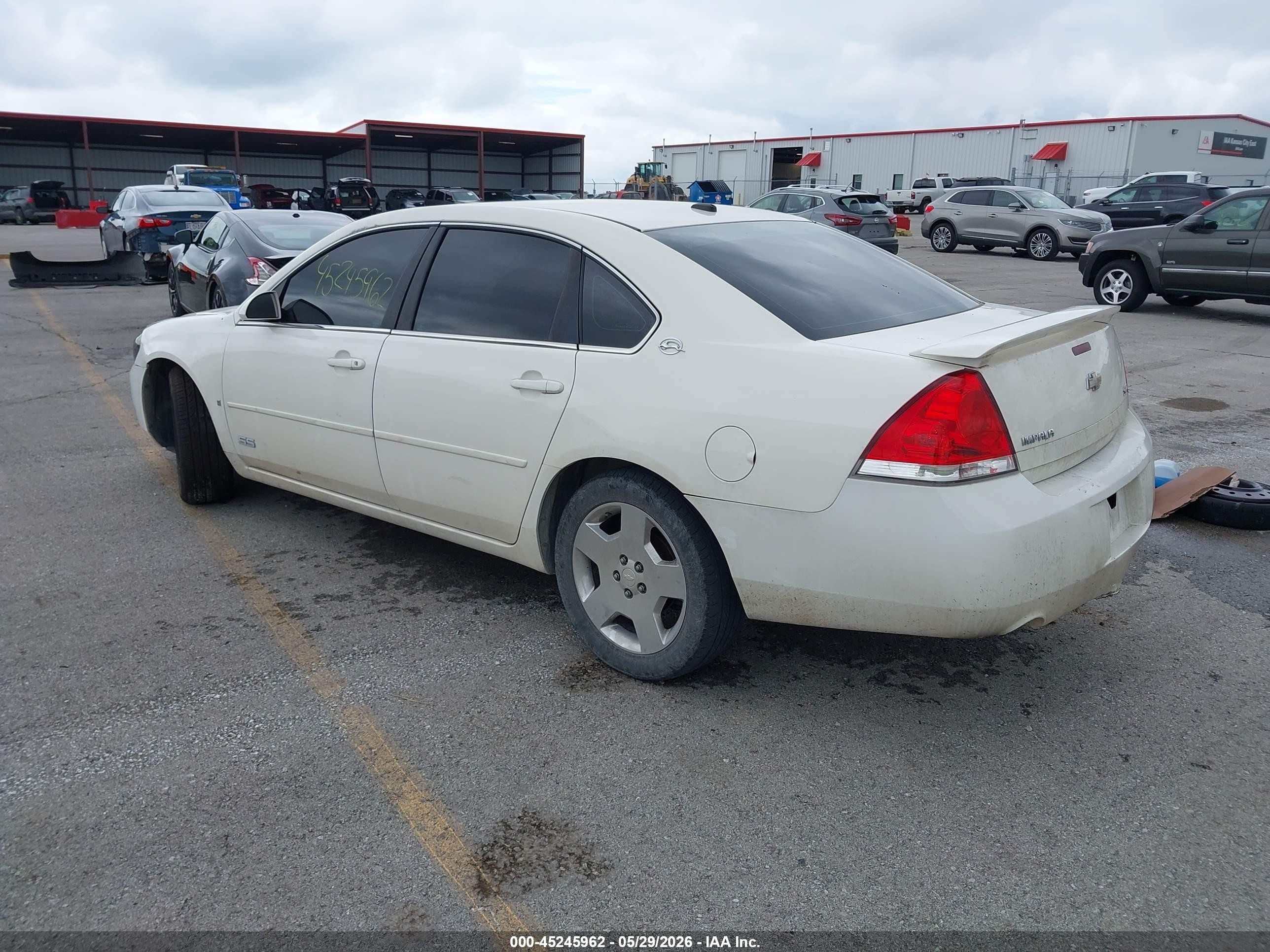 2008 Chevrolet Impala Ss White vin: 2G1WD58C281325901
