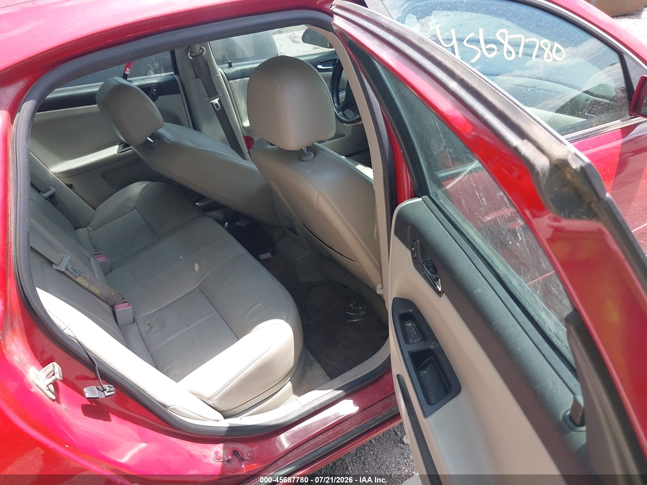2008 Chevrolet Impala Ss Red vin: 2G1WD58C381220378