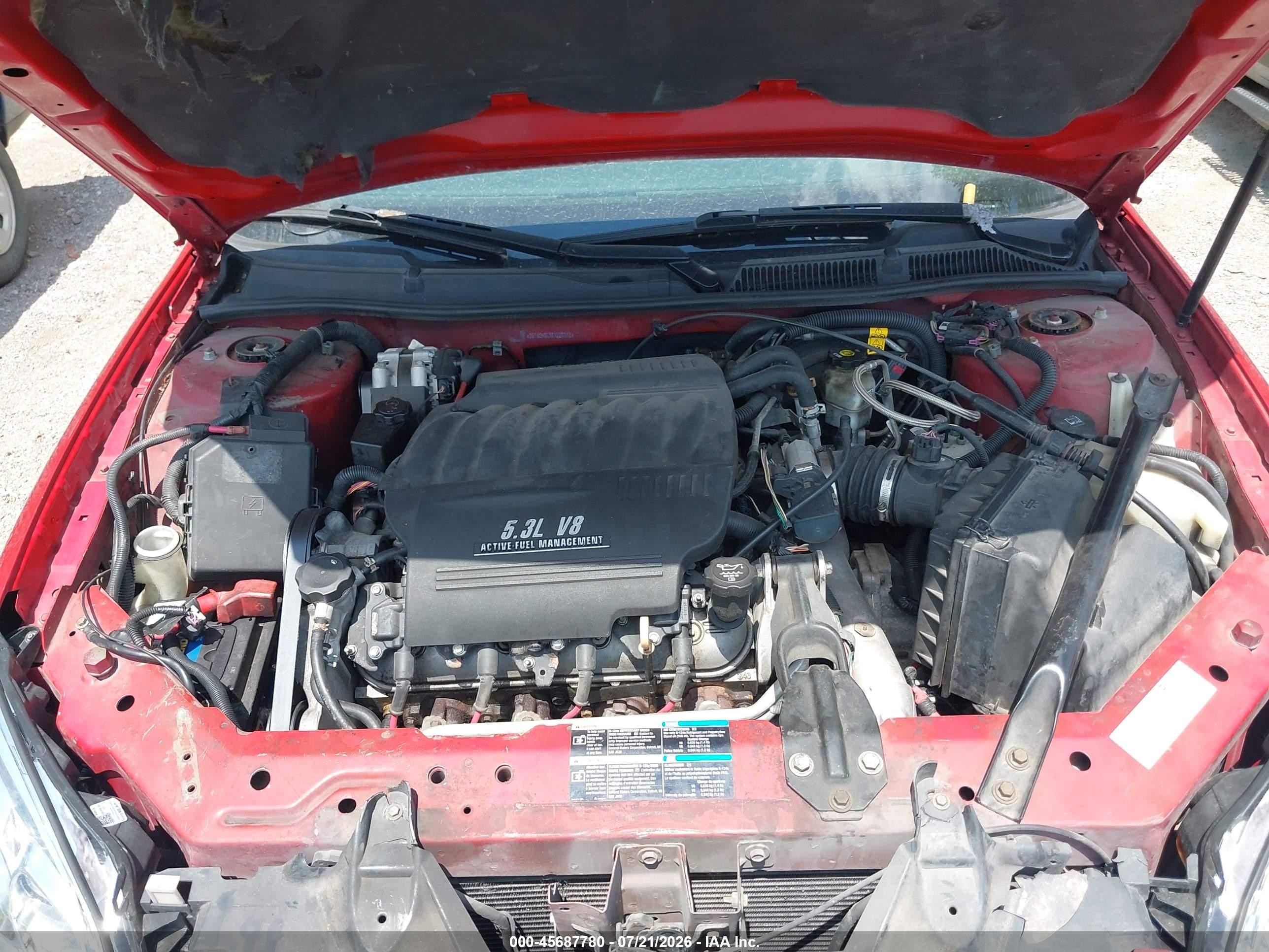 2008 Chevrolet Impala Ss Red vin: 2G1WD58C381220378