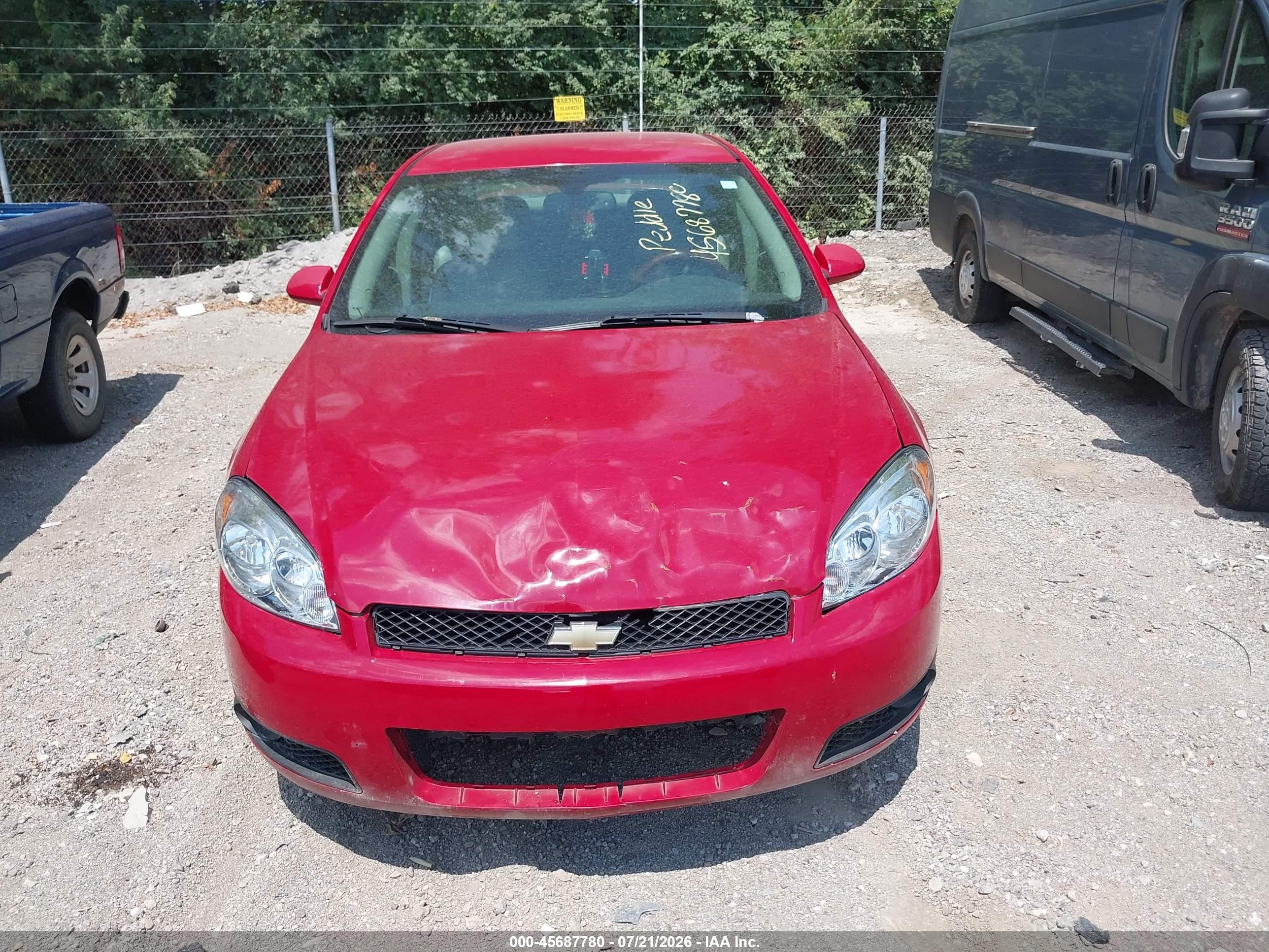 2008 Chevrolet Impala Ss Red vin: 2G1WD58C381220378