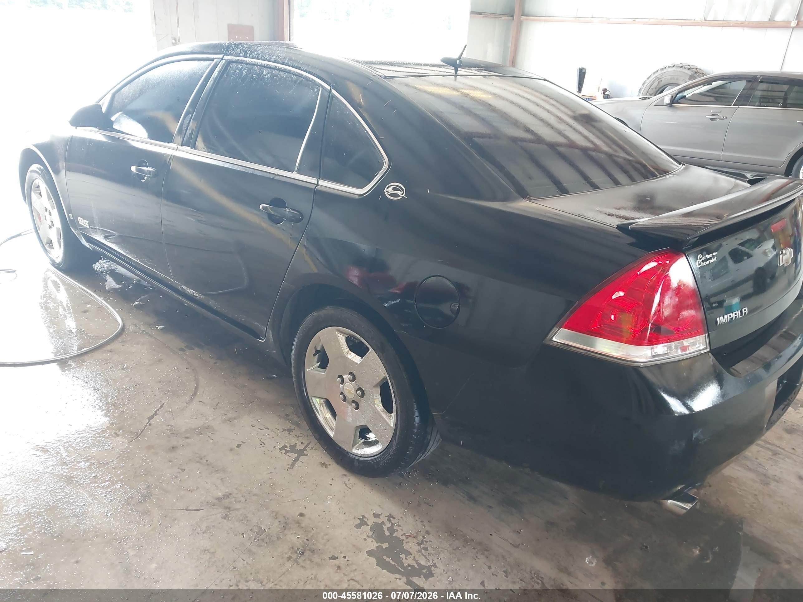 2008 Chevrolet Impala Ss Black vin: 2G1WD58C389125871