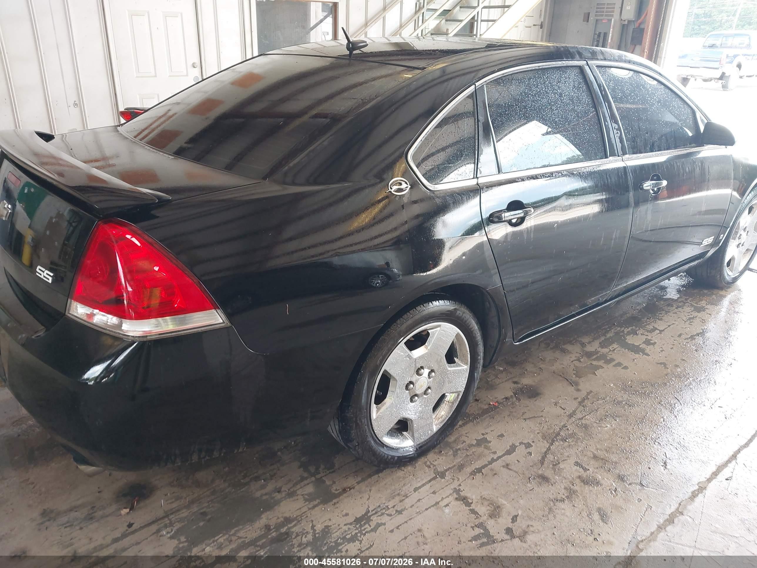 2008 Chevrolet Impala Ss Black vin: 2G1WD58C389125871